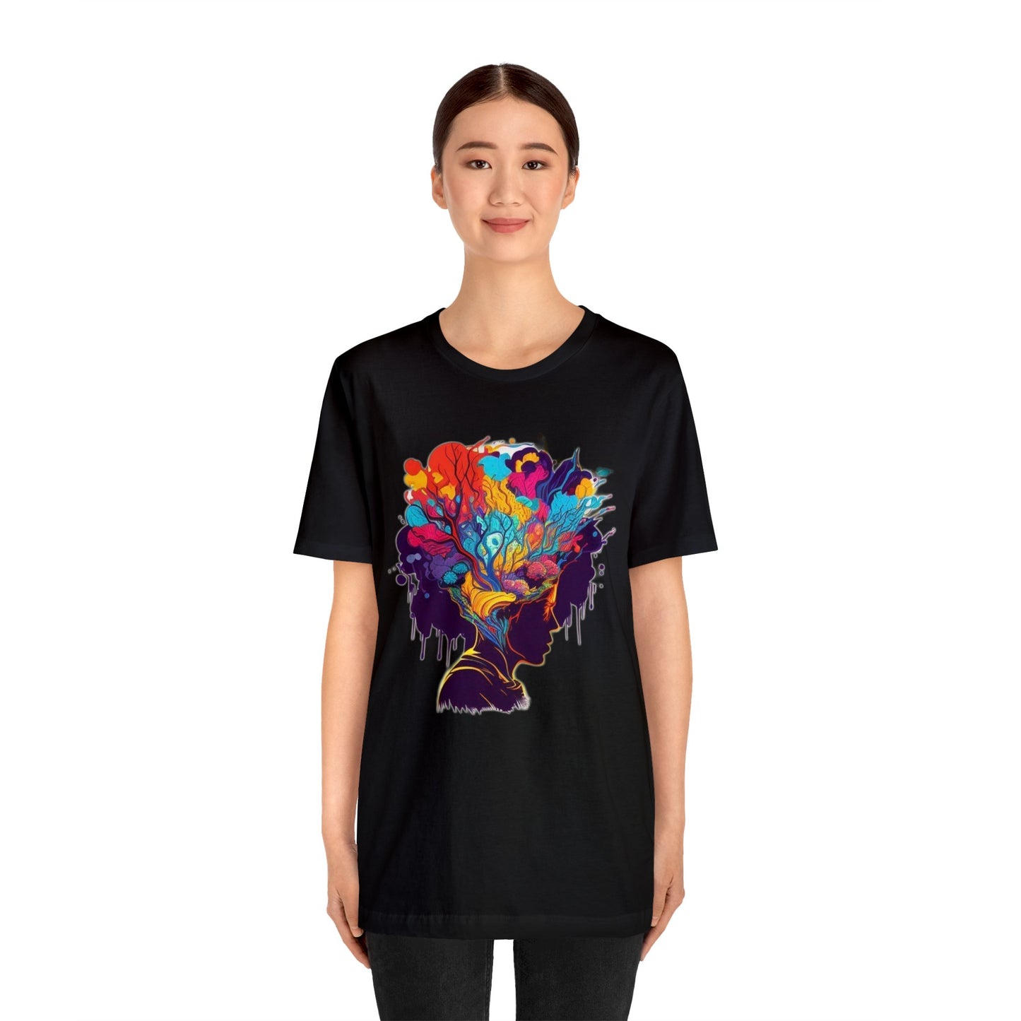 mind blown introspective colorful trippy Unisex Jersey Short Sleeve Tee