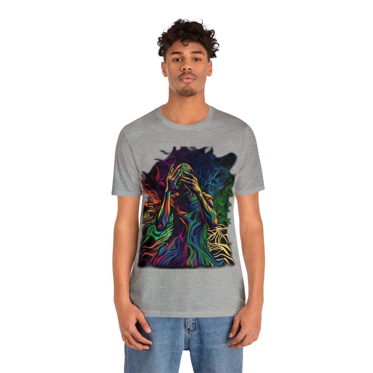 introspective trippy colorful Unisex Jersey Short Sleeve Tee