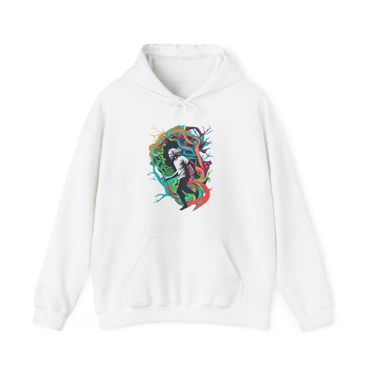 the traveler introspective trippy colorful Unisex Heavy Blend™ Hooded Sweatshirt