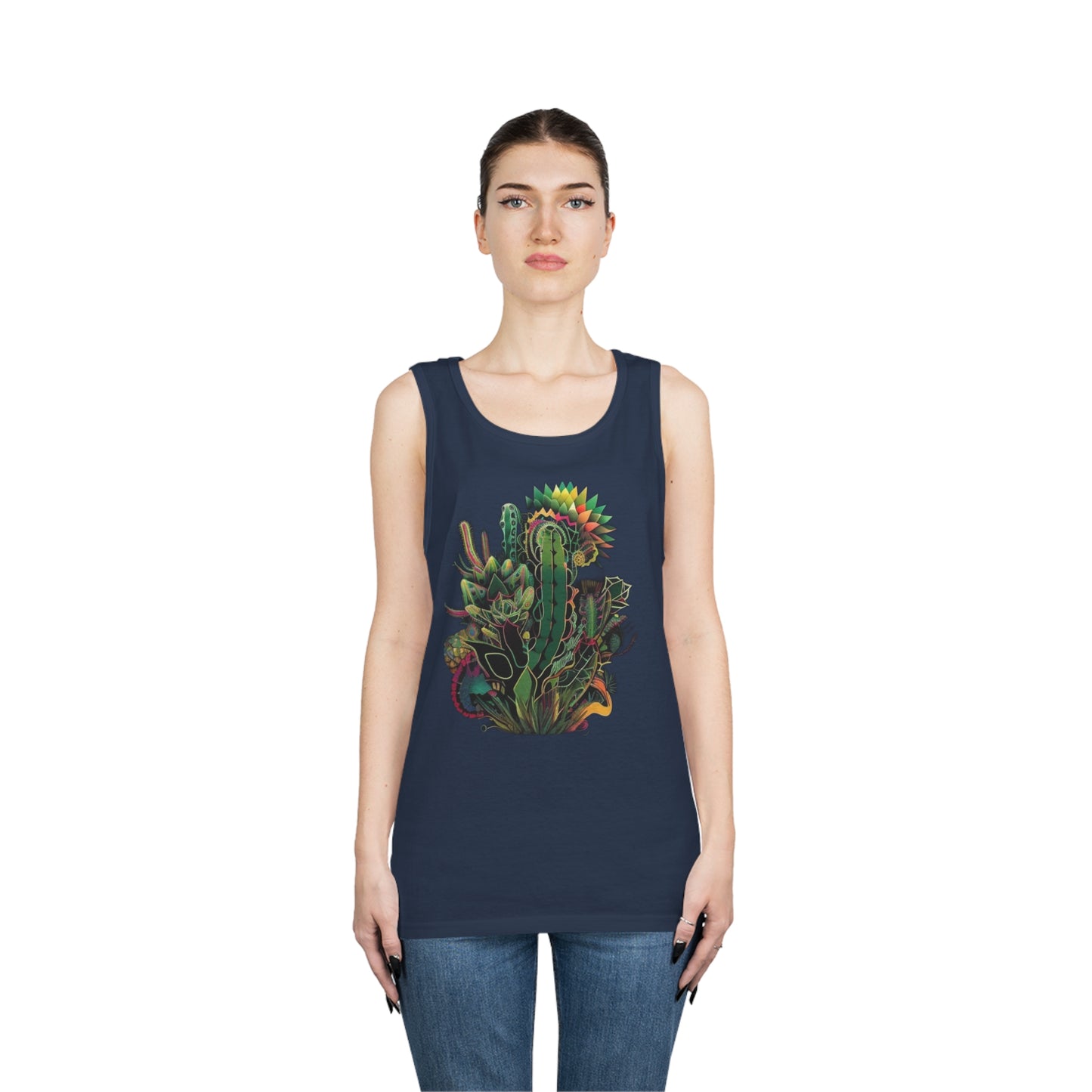 bright cactus Unisex Heavy Cotton Tank Top