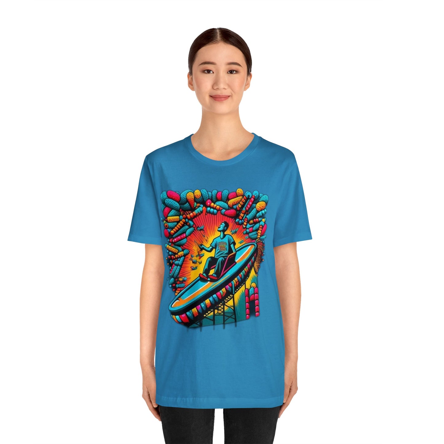 colorful trippy Unisex Jersey Short Sleeve Tee