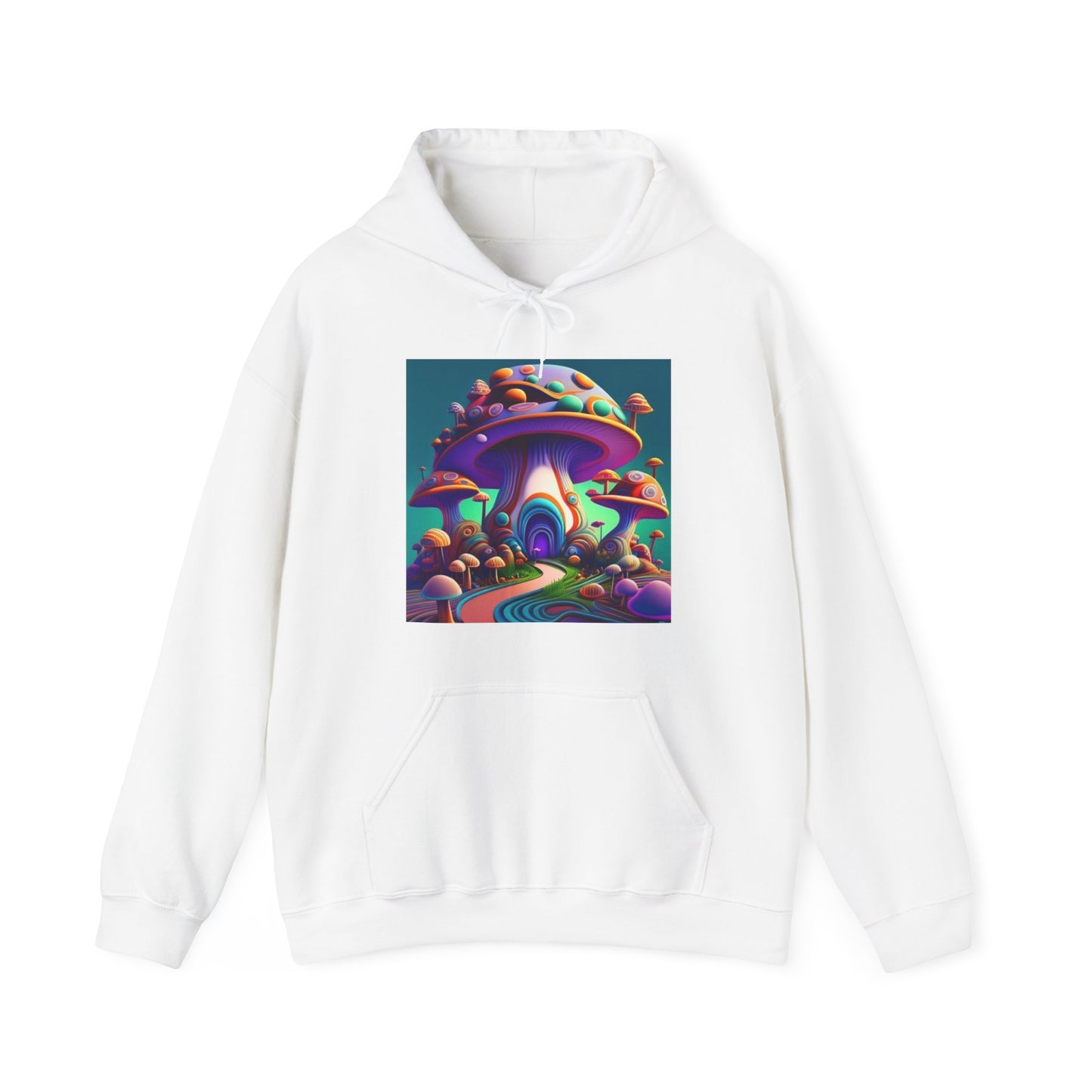 colorful trippy mushroom Unisex Heavy Blend™ Hooded Sweatshirt