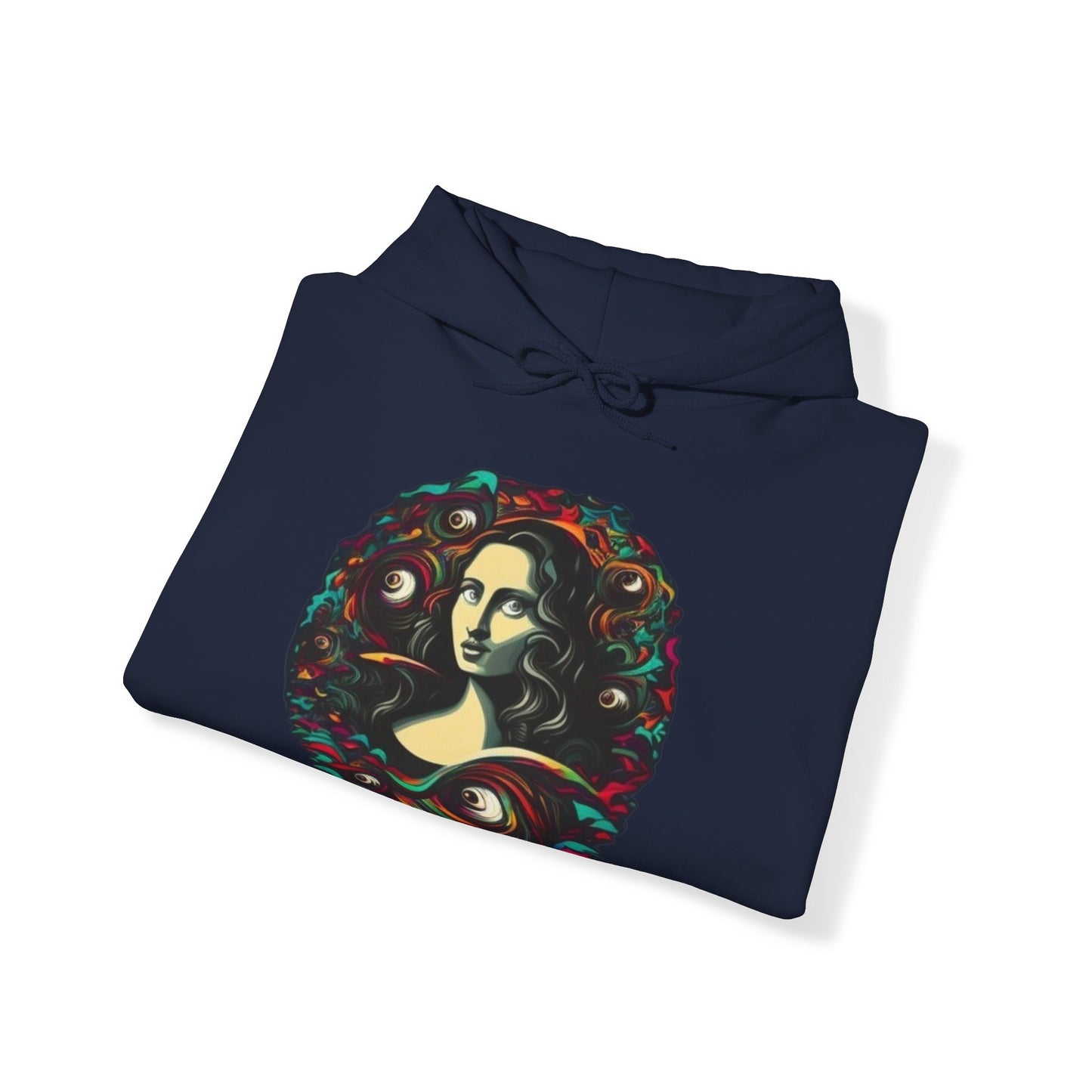 trippy mona lisa Unisex Heavy Blend™ Hooded Sweatshirt