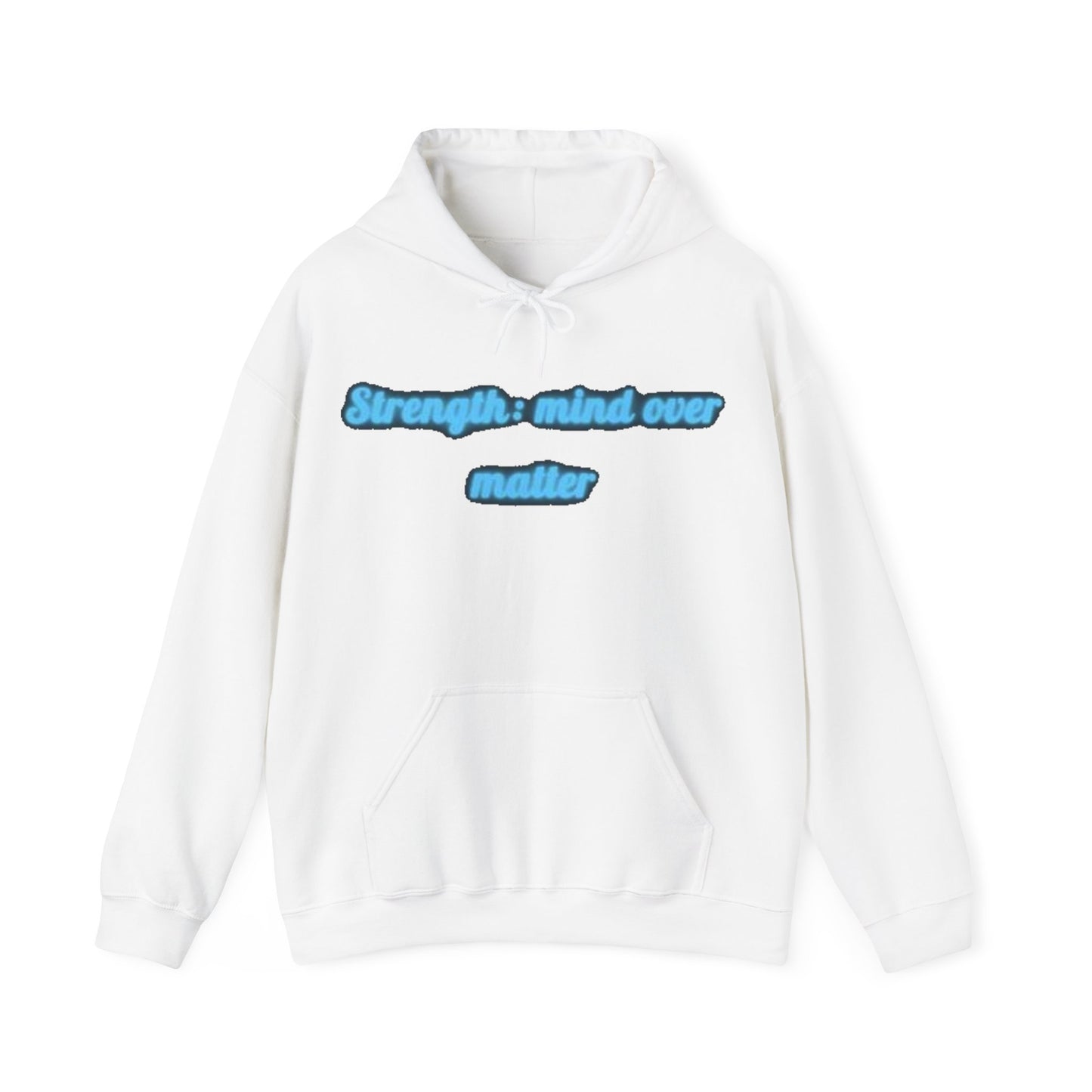 strength mind over matter motivational inspirational quote Unisex Heavy Blend™ Hooded Sweatshirt