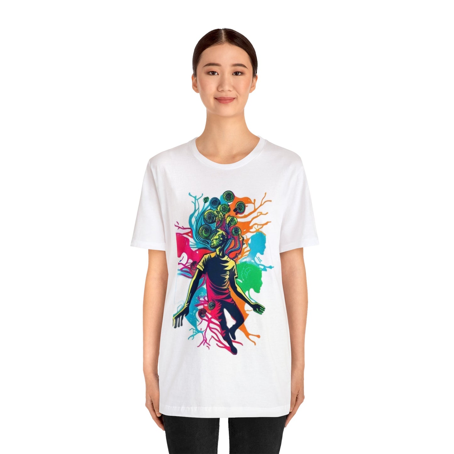 introspective trippy colorful Unisex Jersey Short Sleeve Tee