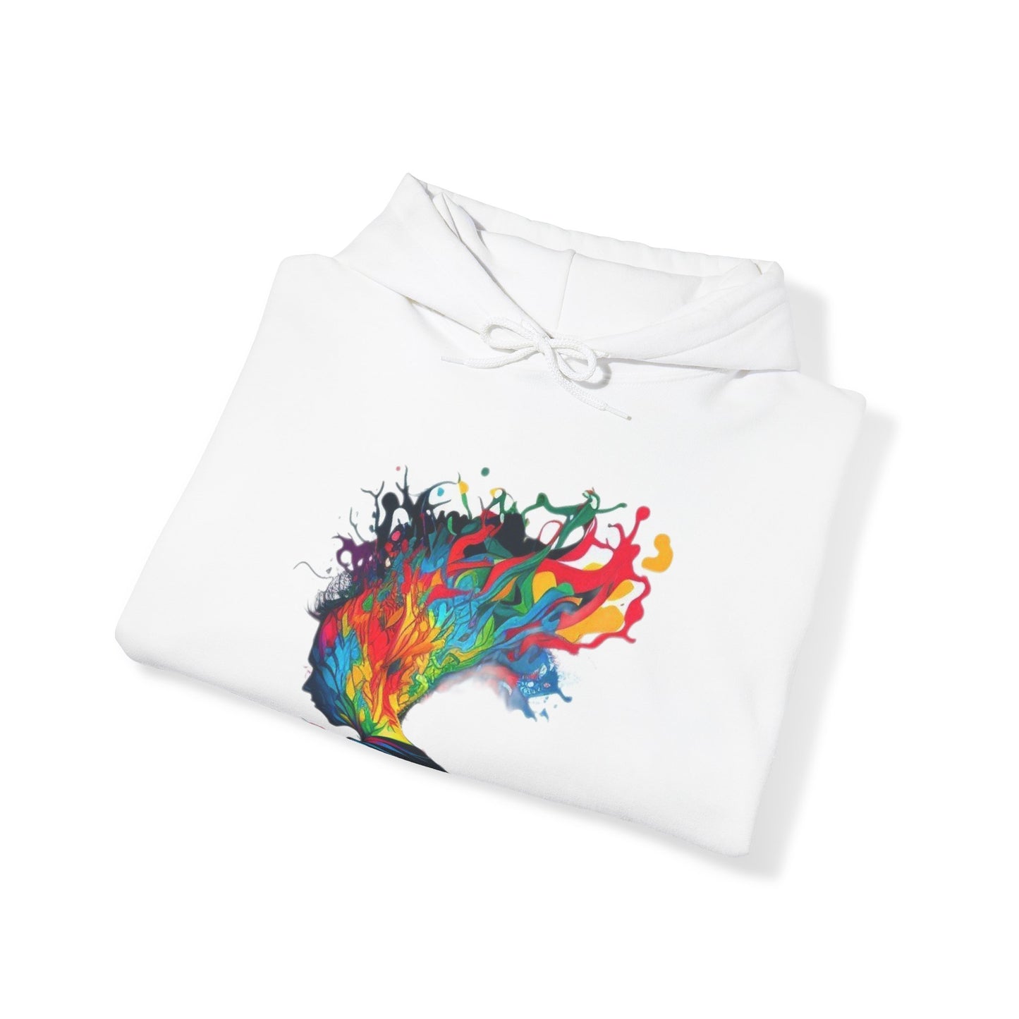 deep in thought colorful trippy Unisex Heavy Blend™ Hooded Sweatshirt