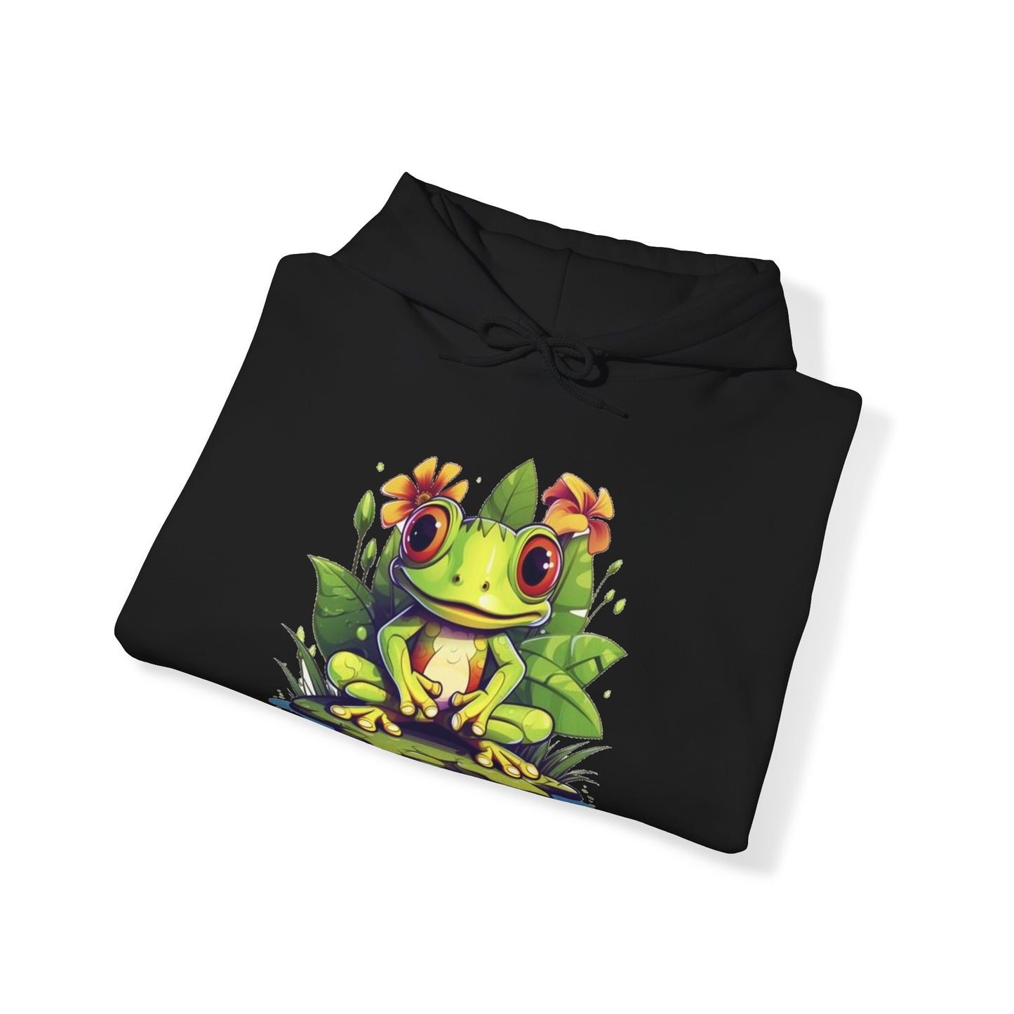 cute frog Lilly pad Unisex Heavy Blend™ Hooded Sweatshirt