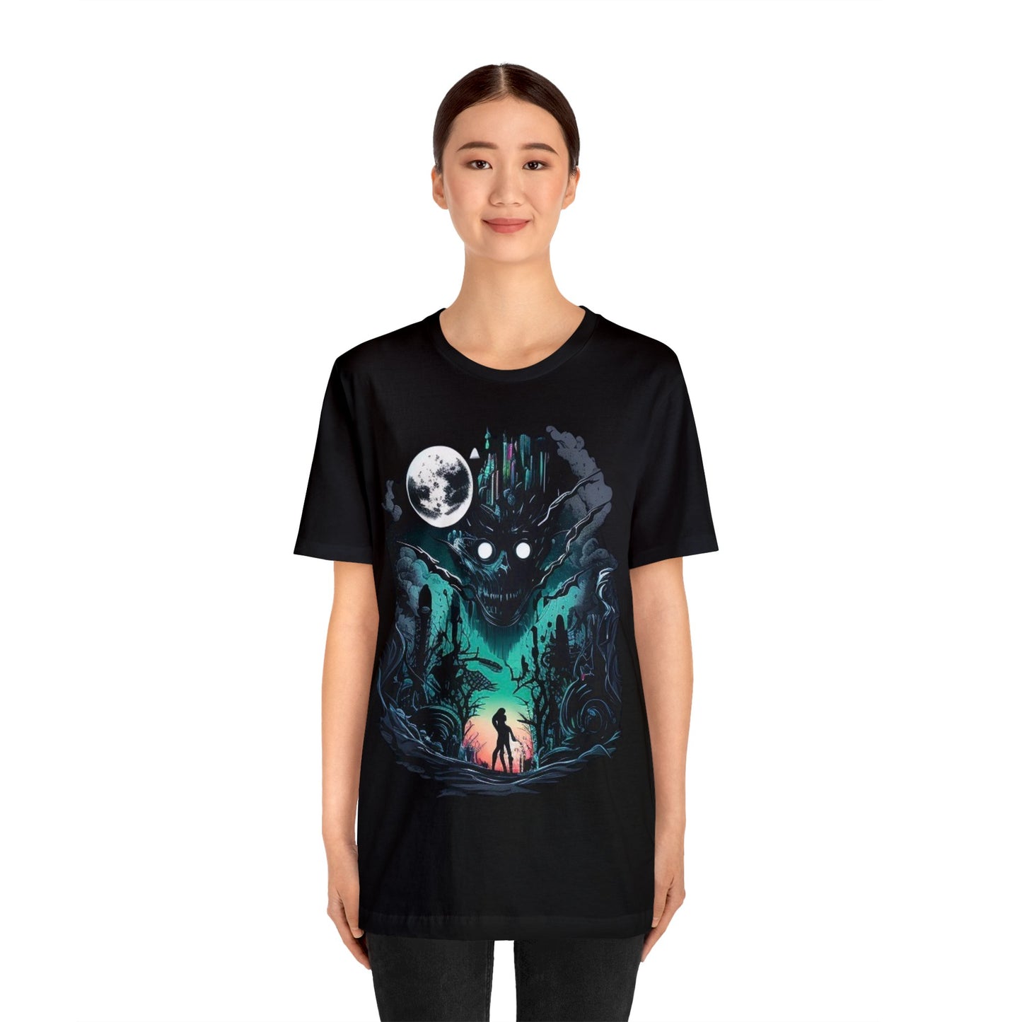 inner demons journey night trippy Unisex Jersey Short Sleeve Tee