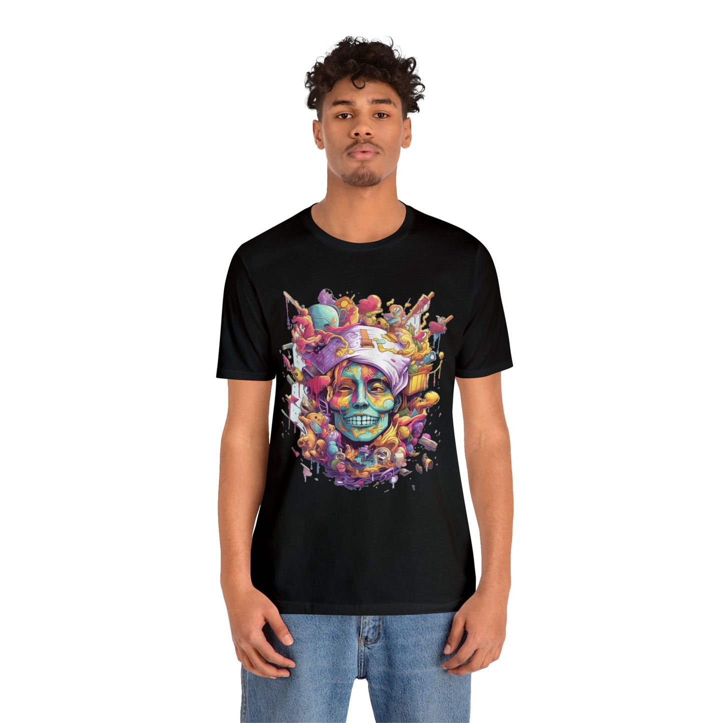 crazy melting trippy colorful Unisex Jersey Short Sleeve Tee