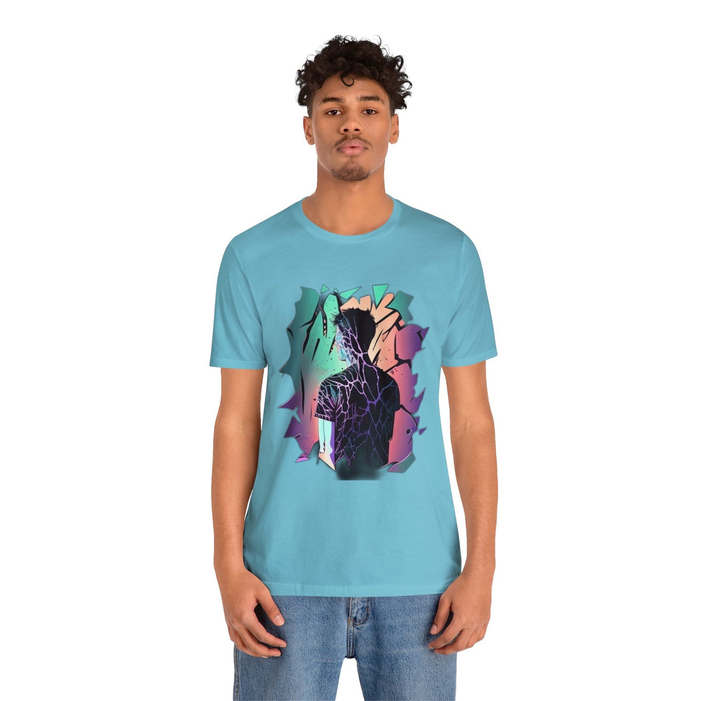 introspective trippy colorful Unisex Jersey Short Sleeve Tee