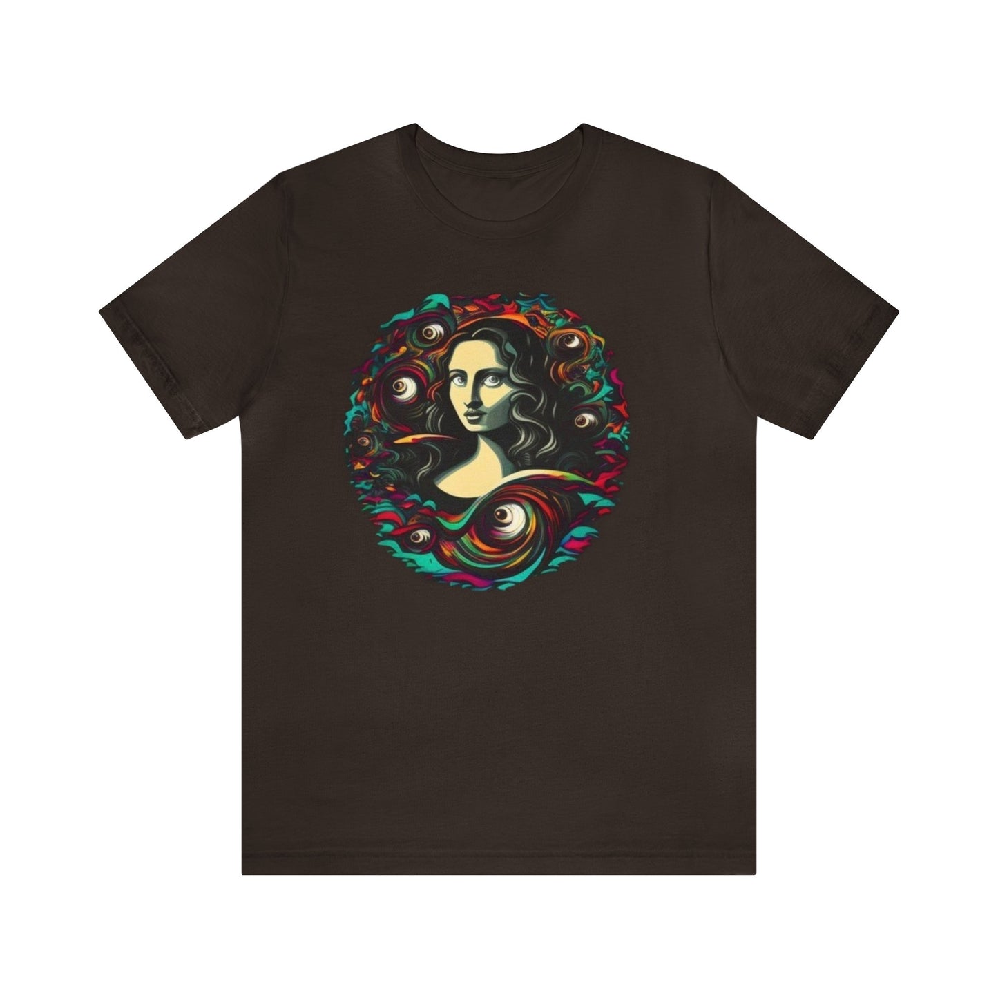 trippy mona lisa Unisex Jersey Short Sleeve Tee