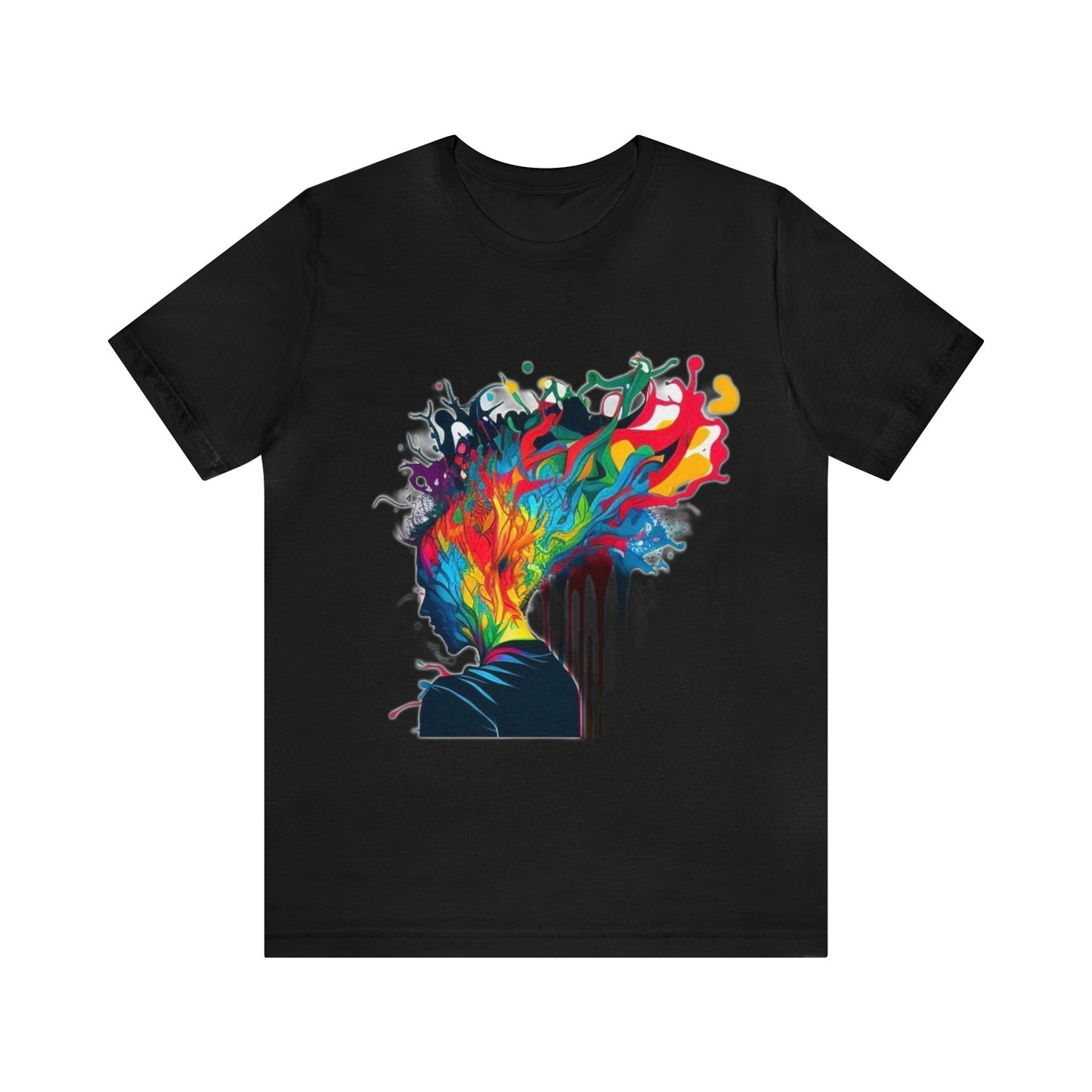 deep in thought colorful trippy Unisex Jersey Short Sleeve Tee