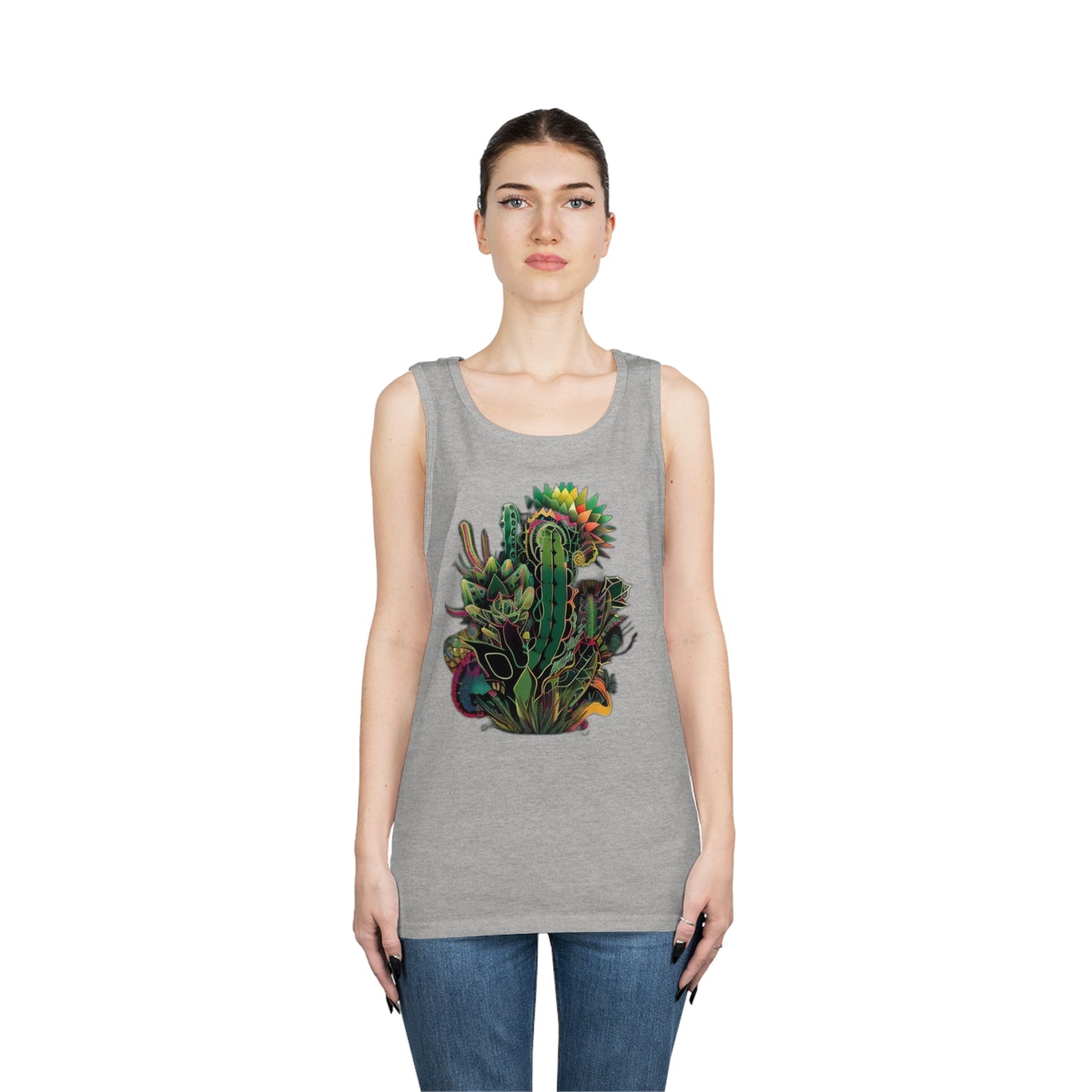 bright cactus Unisex Heavy Cotton Tank Top