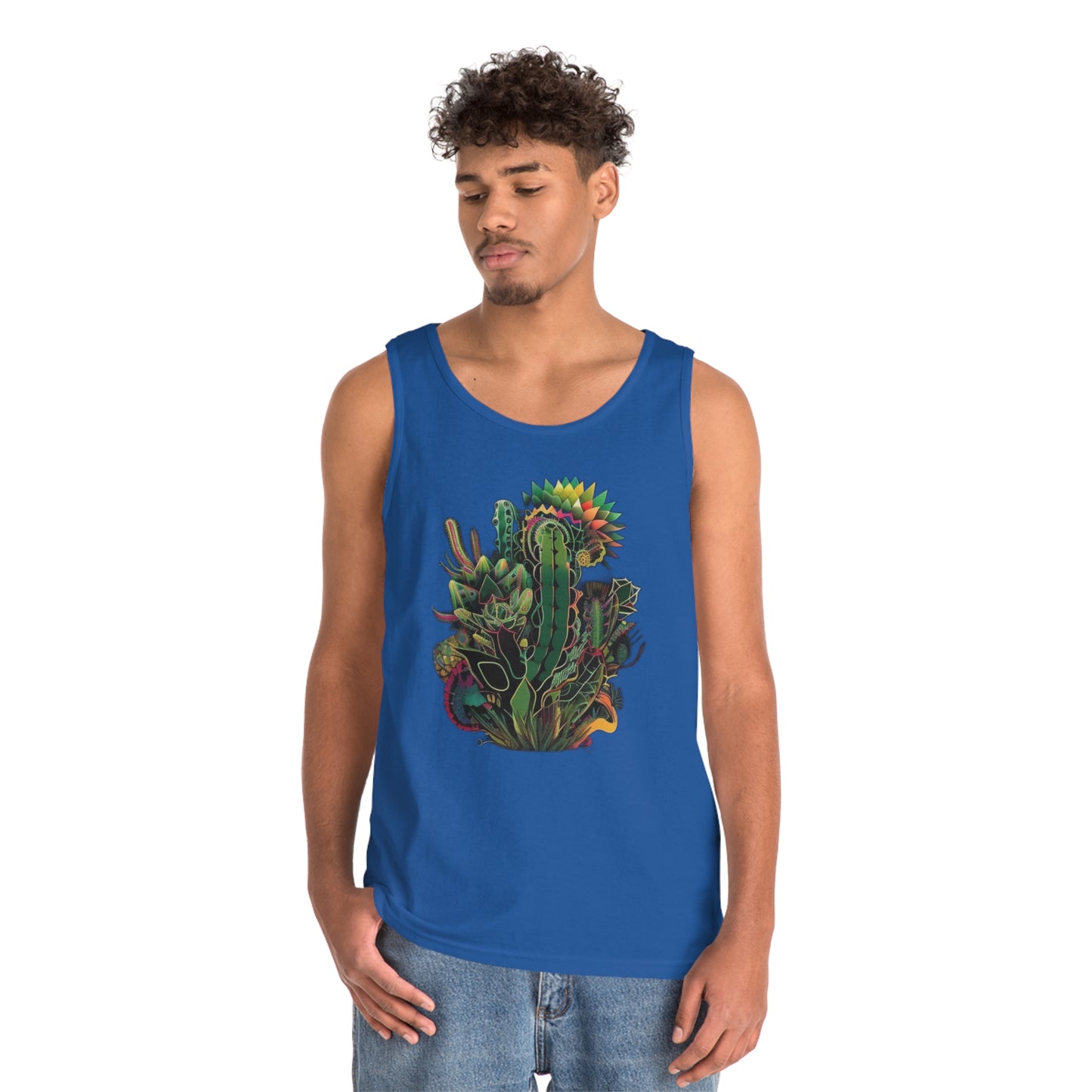 bright cactus Unisex Heavy Cotton Tank Top