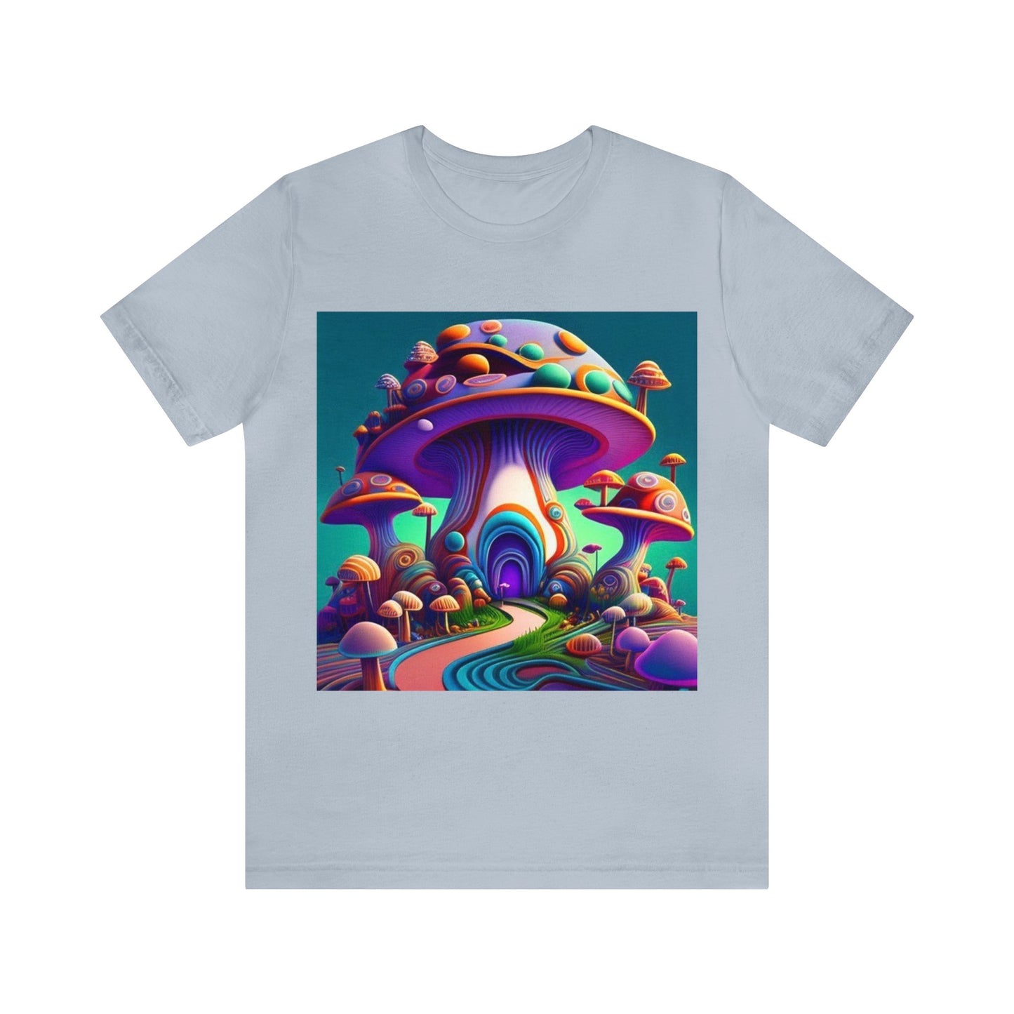 colorful trippy mushroom Unisex Jersey Short Sleeve Tee