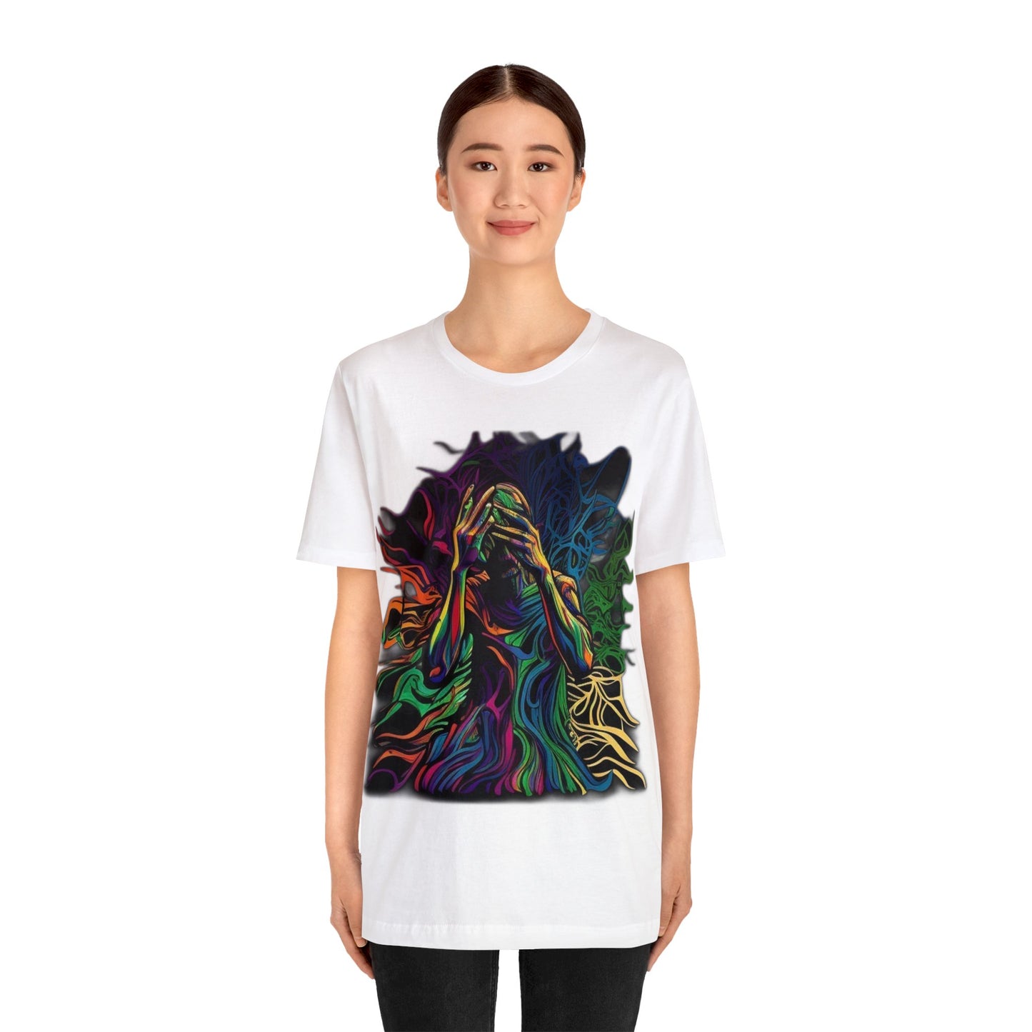 introspective trippy colorful Unisex Jersey Short Sleeve Tee