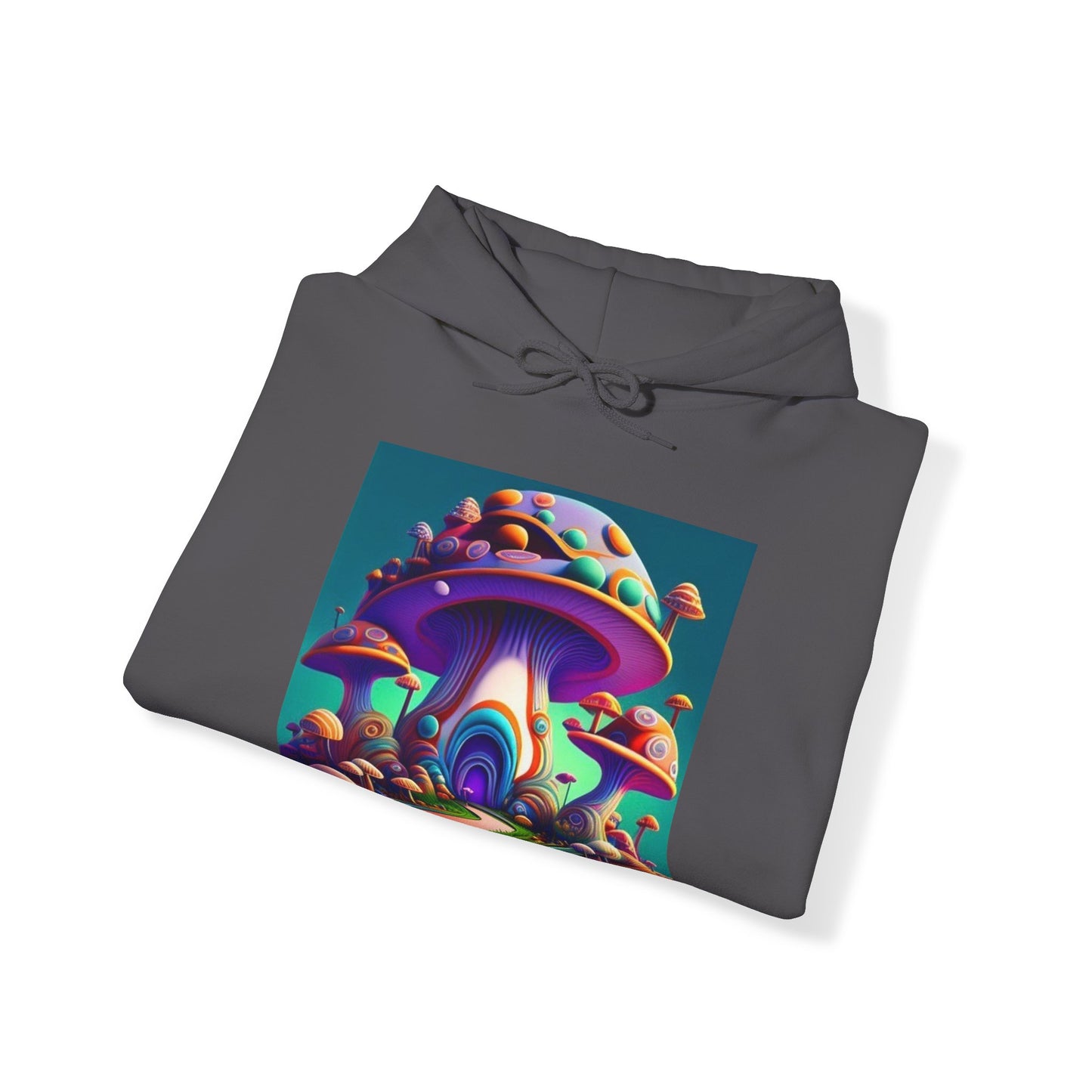 colorful trippy mushroom Unisex Heavy Blend™ Hooded Sweatshirt