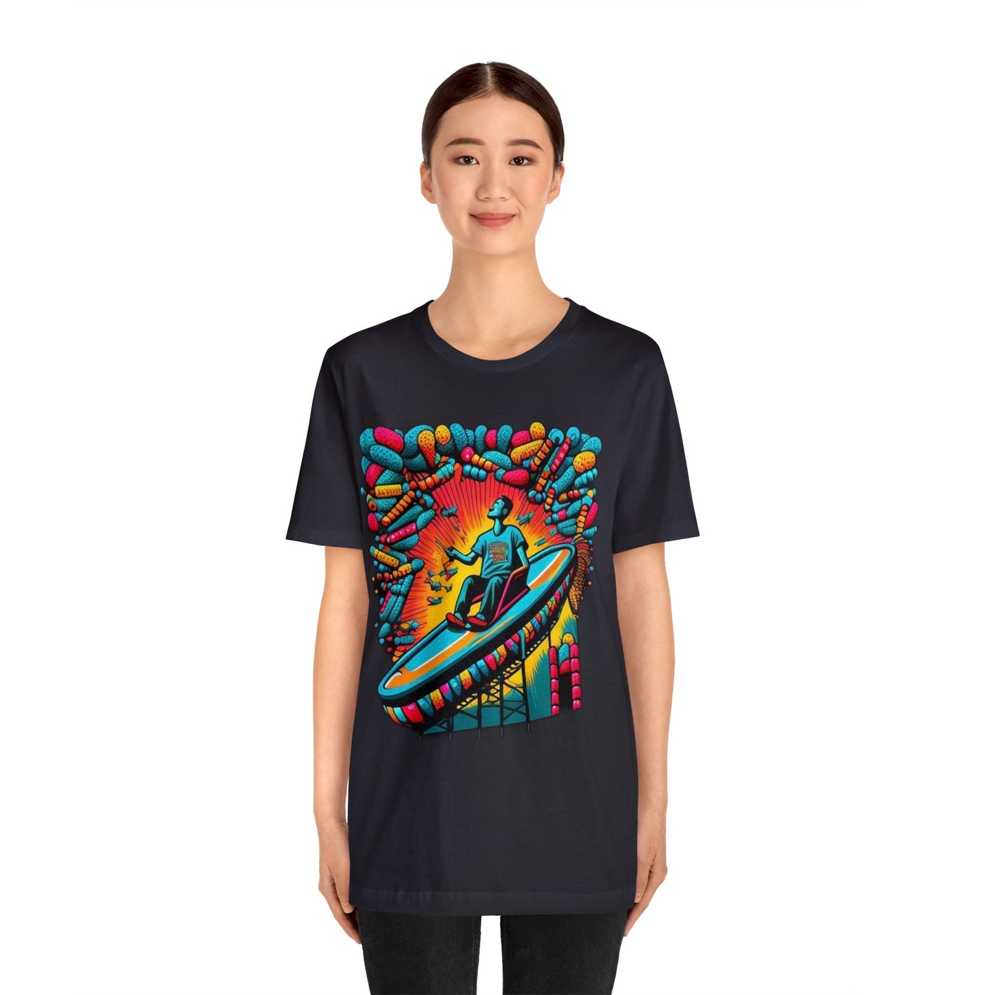 colorful trippy Unisex Jersey Short Sleeve Tee