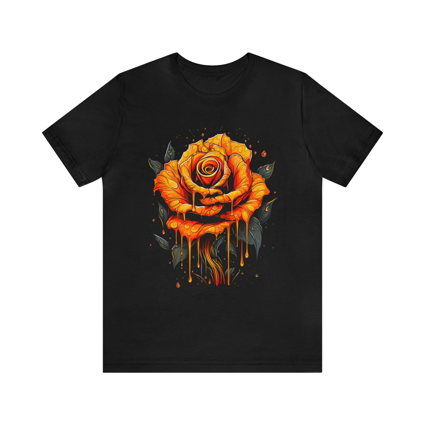 melting orange rose colorful trippy Unisex Jersey Short Sleeve Tee