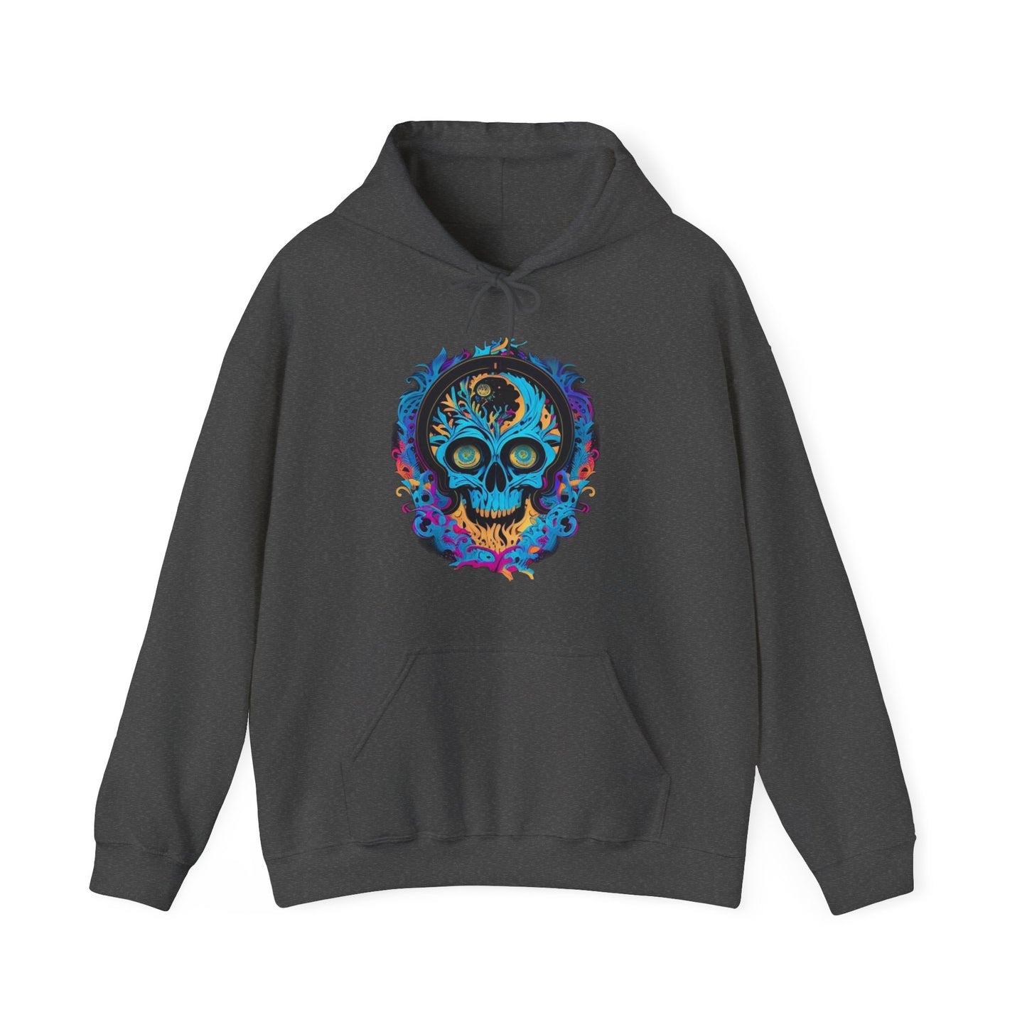 bright blue sugar skull Unisex Heavy Blend™ Hooded Sweatshirt