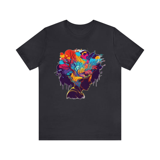 mind blown introspective colorful trippy Unisex Jersey Short Sleeve Tee