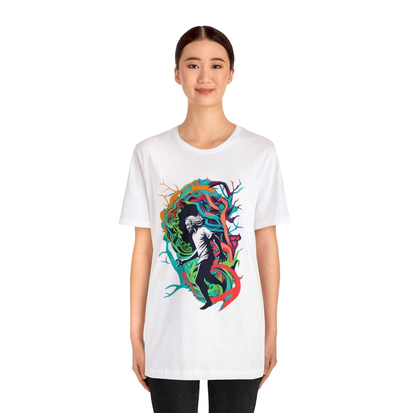 the traveler introspective trippy colorful Unisex Jersey Short Sleeve Tee