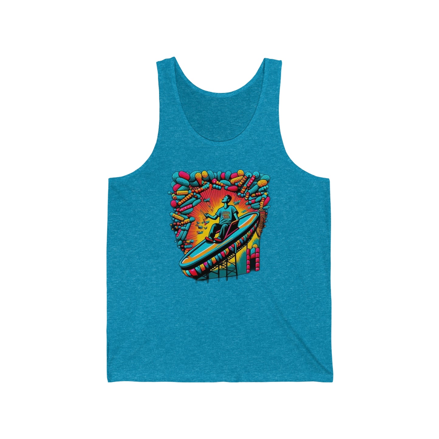 colorful trippy Unisex Jersey Tank