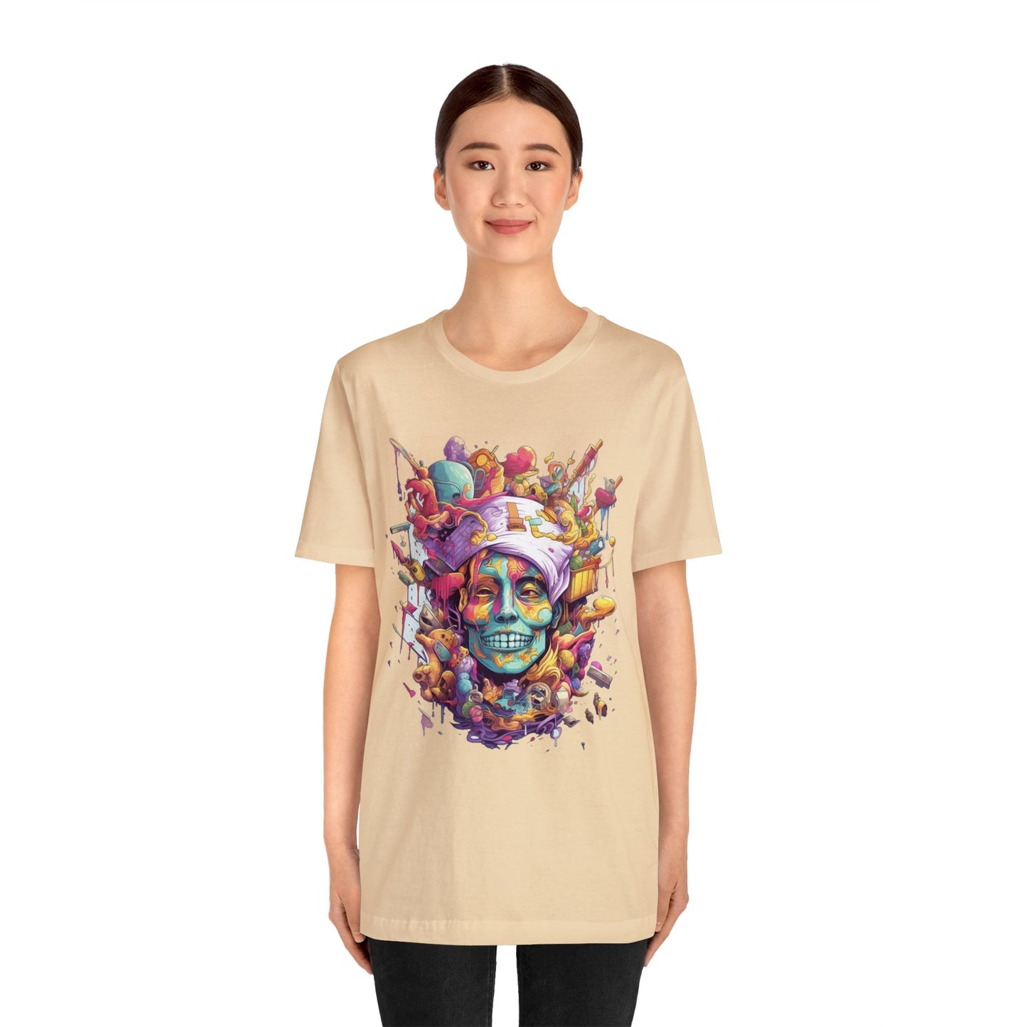 crazy melting trippy colorful Unisex Jersey Short Sleeve Tee