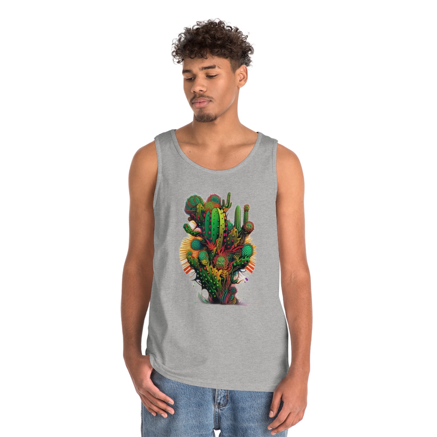 bright cactus Unisex Heavy Cotton Tank Top