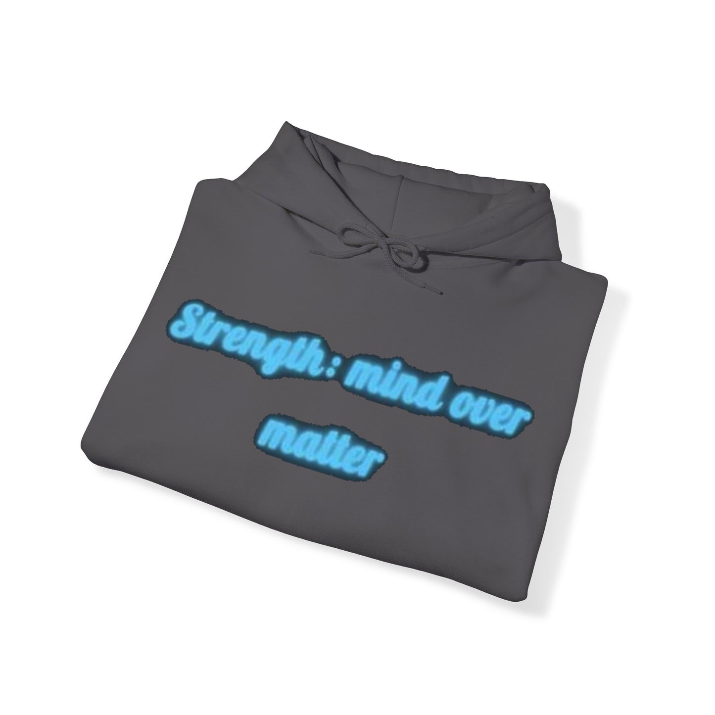 strength mind over matter motivational inspirational quote Unisex Heavy Blend™ Hooded Sweatshirt