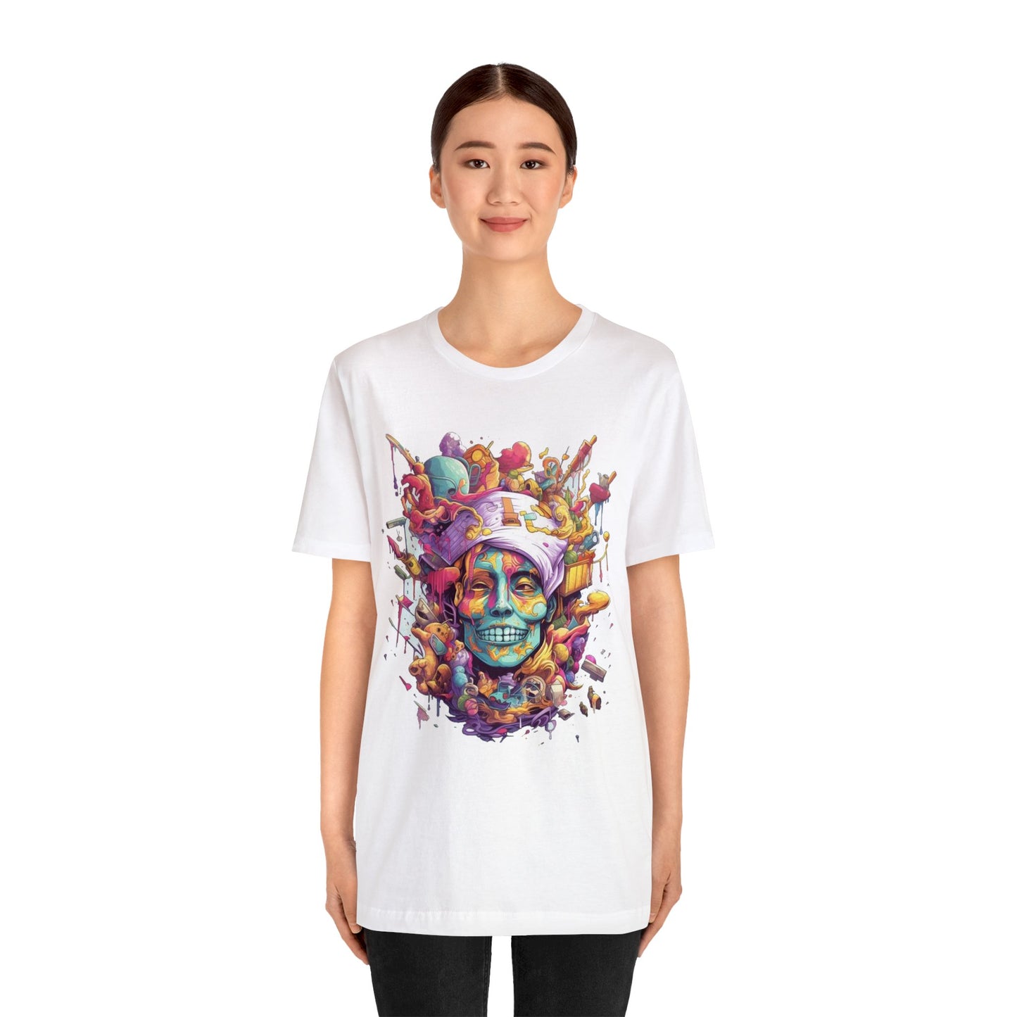 crazy melting trippy colorful Unisex Jersey Short Sleeve Tee