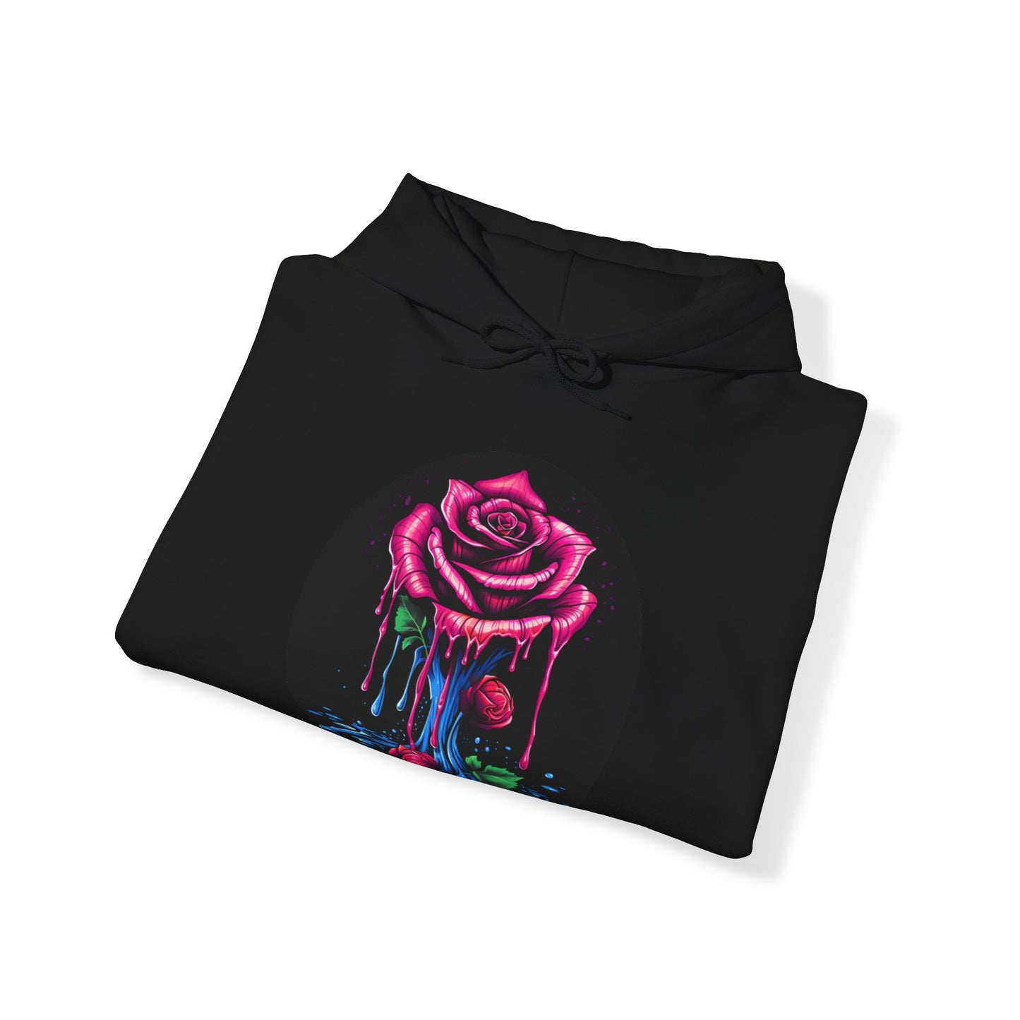 melting pink rose colorful trippy Unisex Heavy Blend™ Hooded Sweatshirt