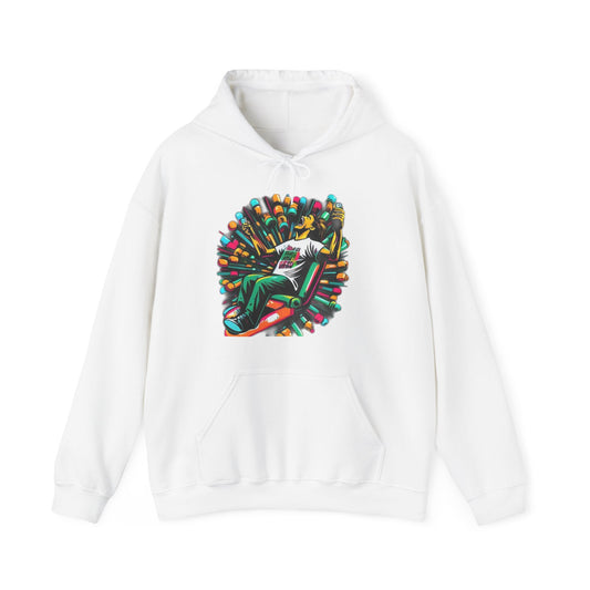 addiction symbolized trippy Unisex Heavy Blend™ Hooded Sweatshirt