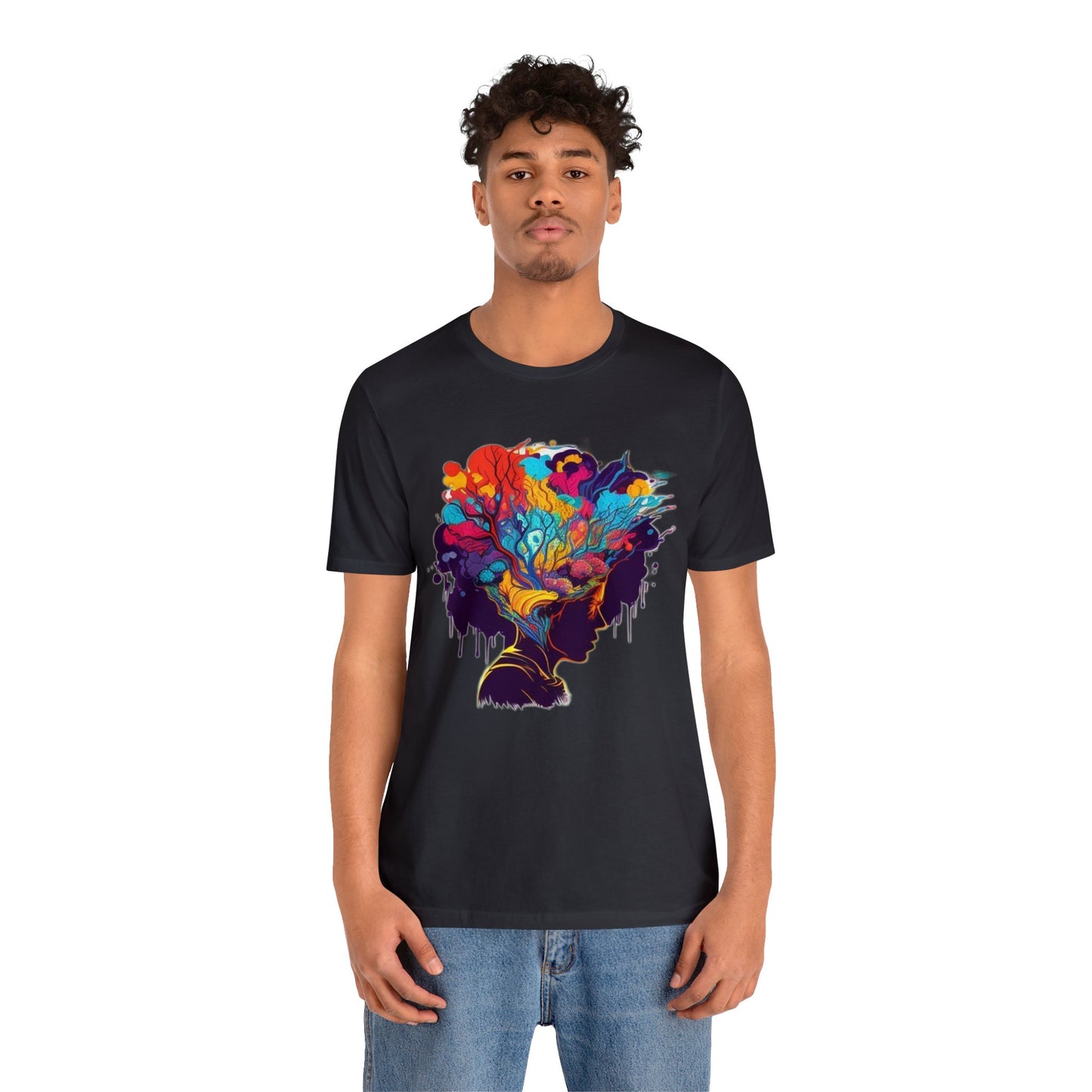 mind blown introspective colorful trippy Unisex Jersey Short Sleeve Tee