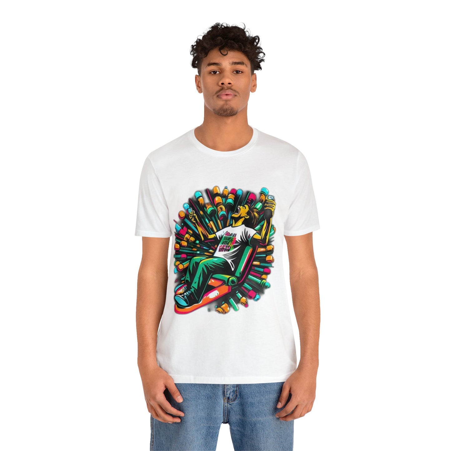 addiction symbolized trippy Unisex Jersey Short Sleeve Tee