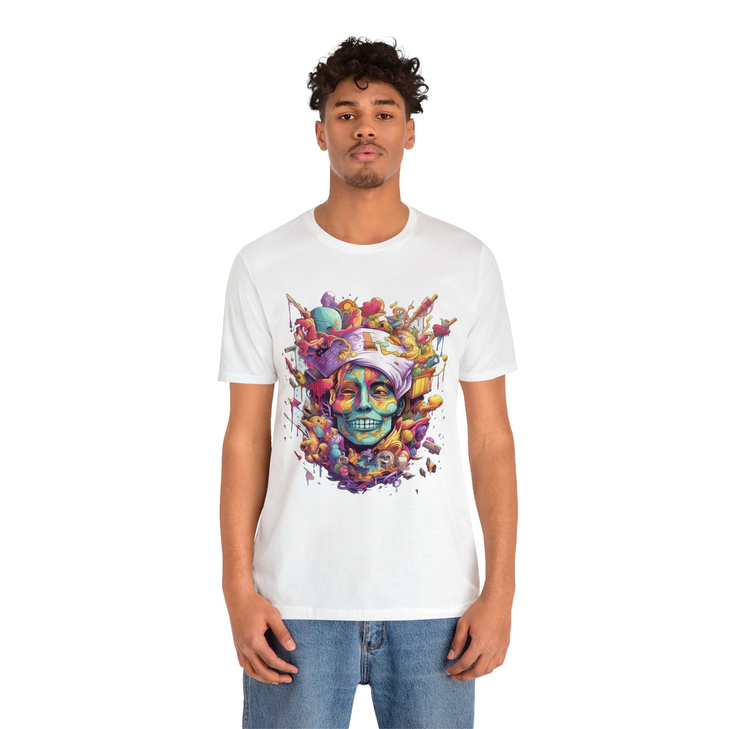 crazy melting trippy colorful Unisex Jersey Short Sleeve Tee