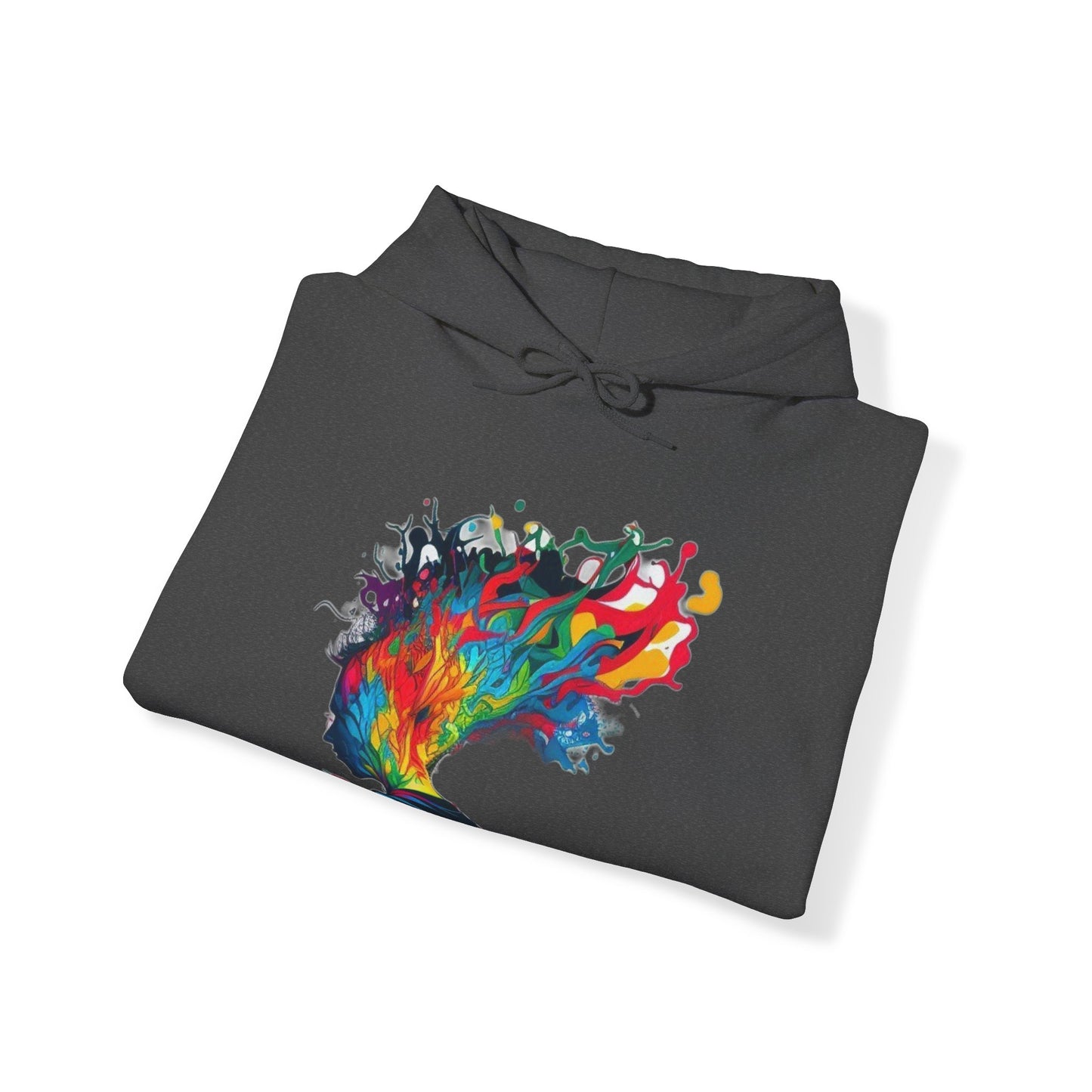 deep in thought colorful trippy Unisex Heavy Blend™ Hooded Sweatshirt