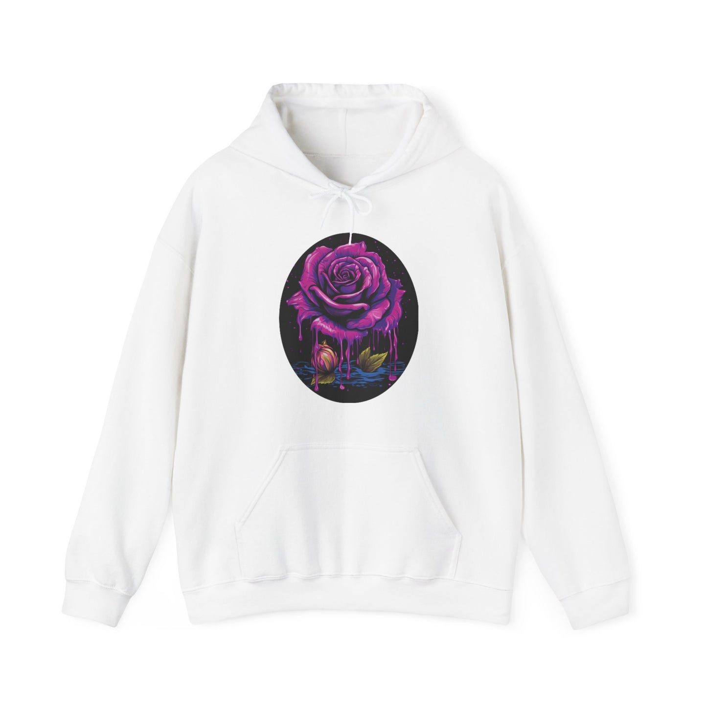 melting purple flower colorful trippy Unisex Heavy Blend™ Hooded Sweatshirt