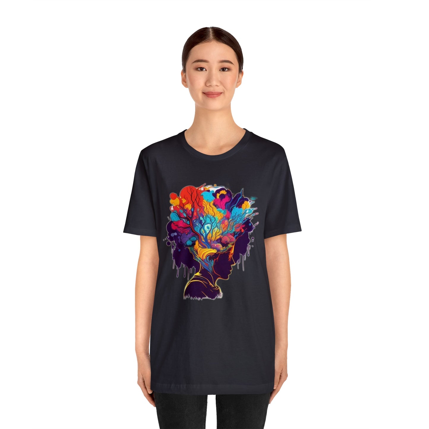 mind blown introspective colorful trippy Unisex Jersey Short Sleeve Tee