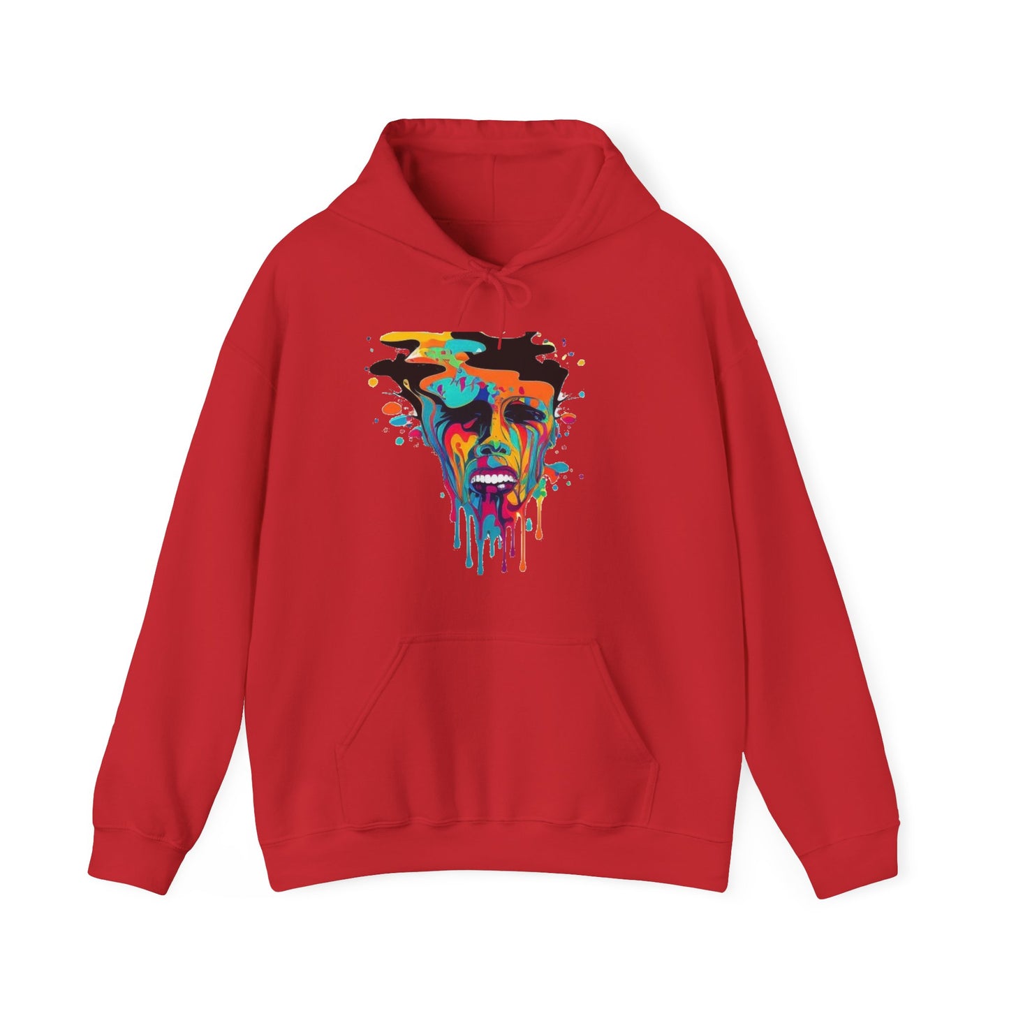 melting face colorful trippy Unisex Heavy Blend™ Hooded Sweatshirt