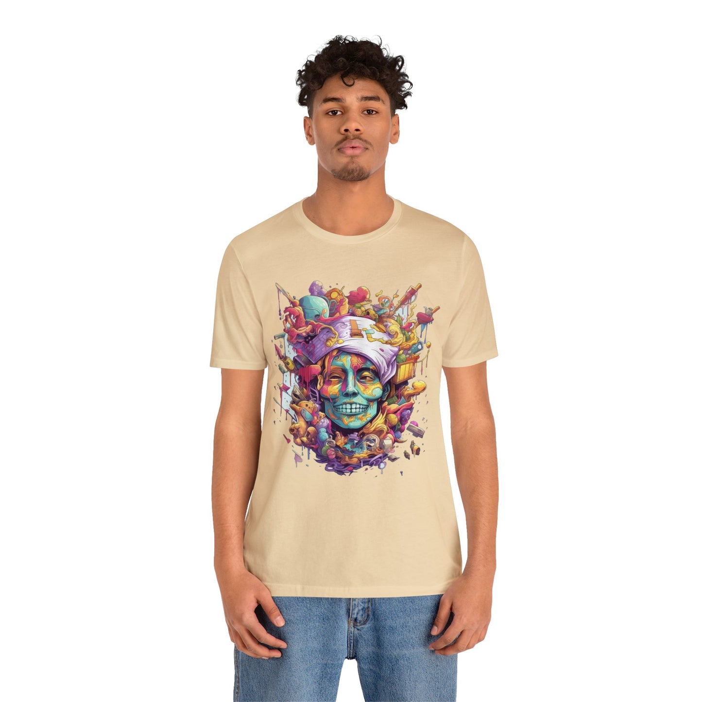 crazy melting trippy colorful Unisex Jersey Short Sleeve Tee