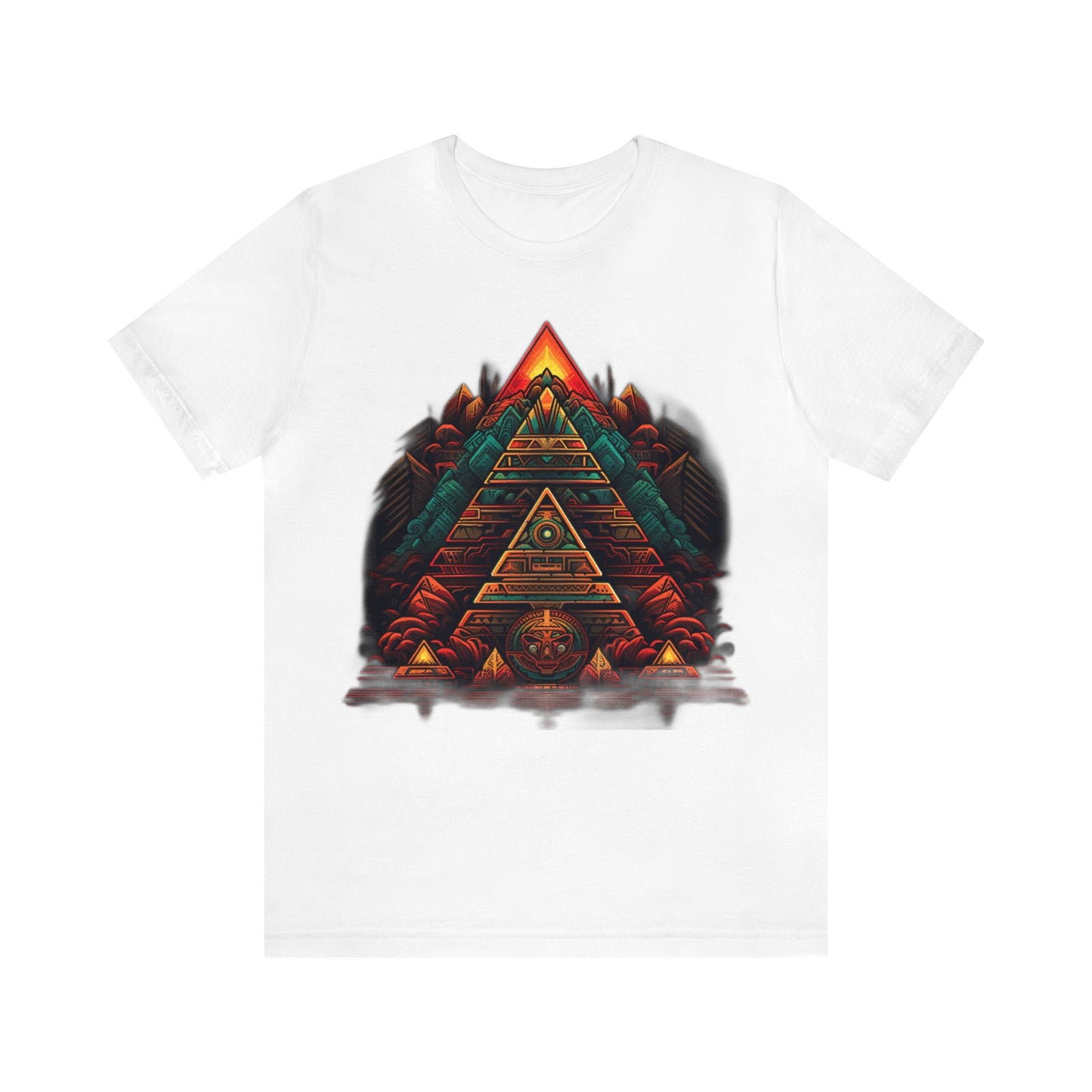 sacred geometry pyramid colorful Unisex Jersey Short Sleeve Tee