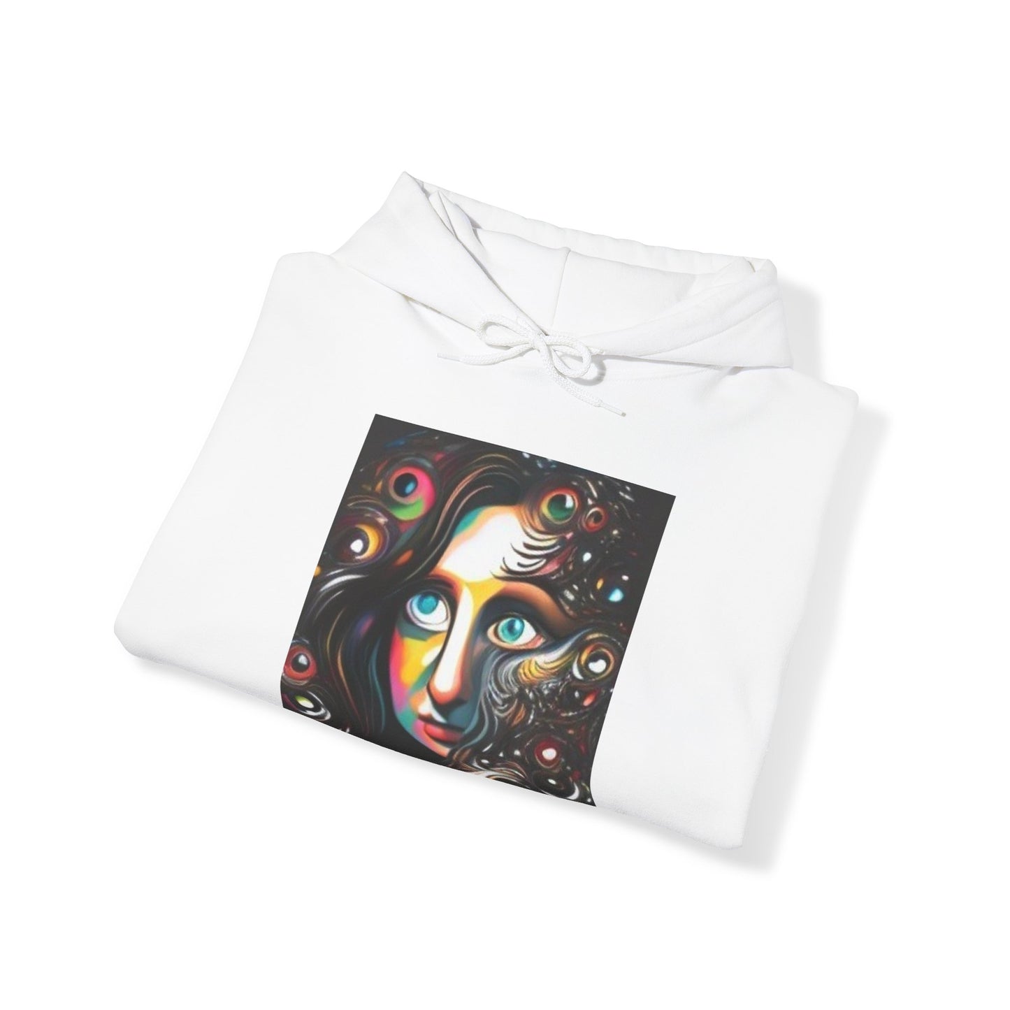 mona lisa trippy colorful Unisex Heavy Blend™ Hooded Sweatshirt