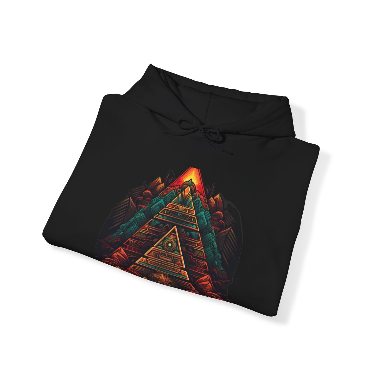 sacred geometry pyramid colorful Unisex Heavy Blend™ Hooded Sweatshirt