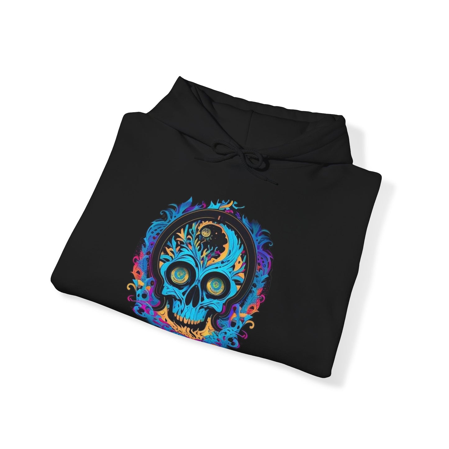 bright blue sugar skull Unisex Heavy Blend™ Hooded Sweatshirt