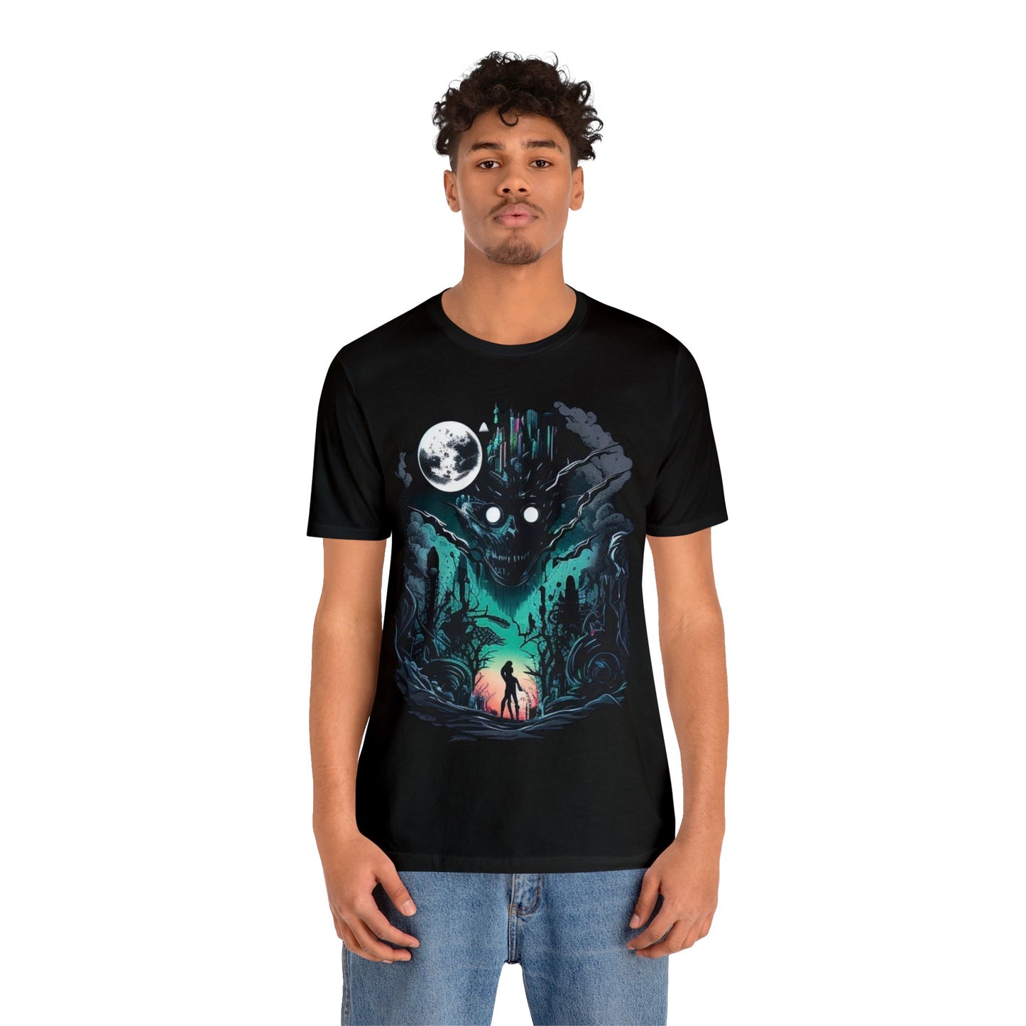 inner demons journey night trippy Unisex Jersey Short Sleeve Tee