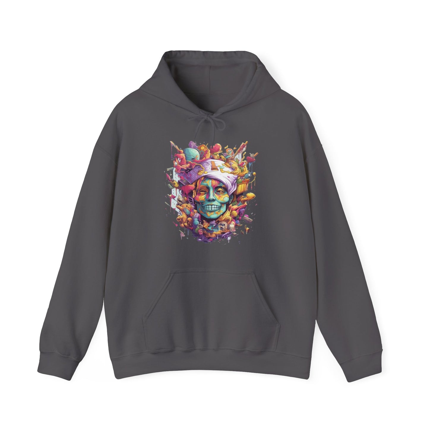 crazy melting trippy colorful Unisex Heavy Blend™ Hooded Sweatshirt