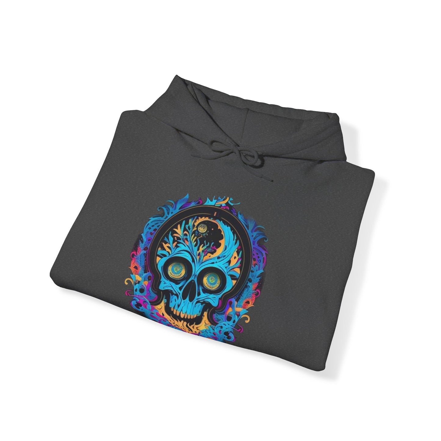 bright blue sugar skull Unisex Heavy Blend™ Hooded Sweatshirt