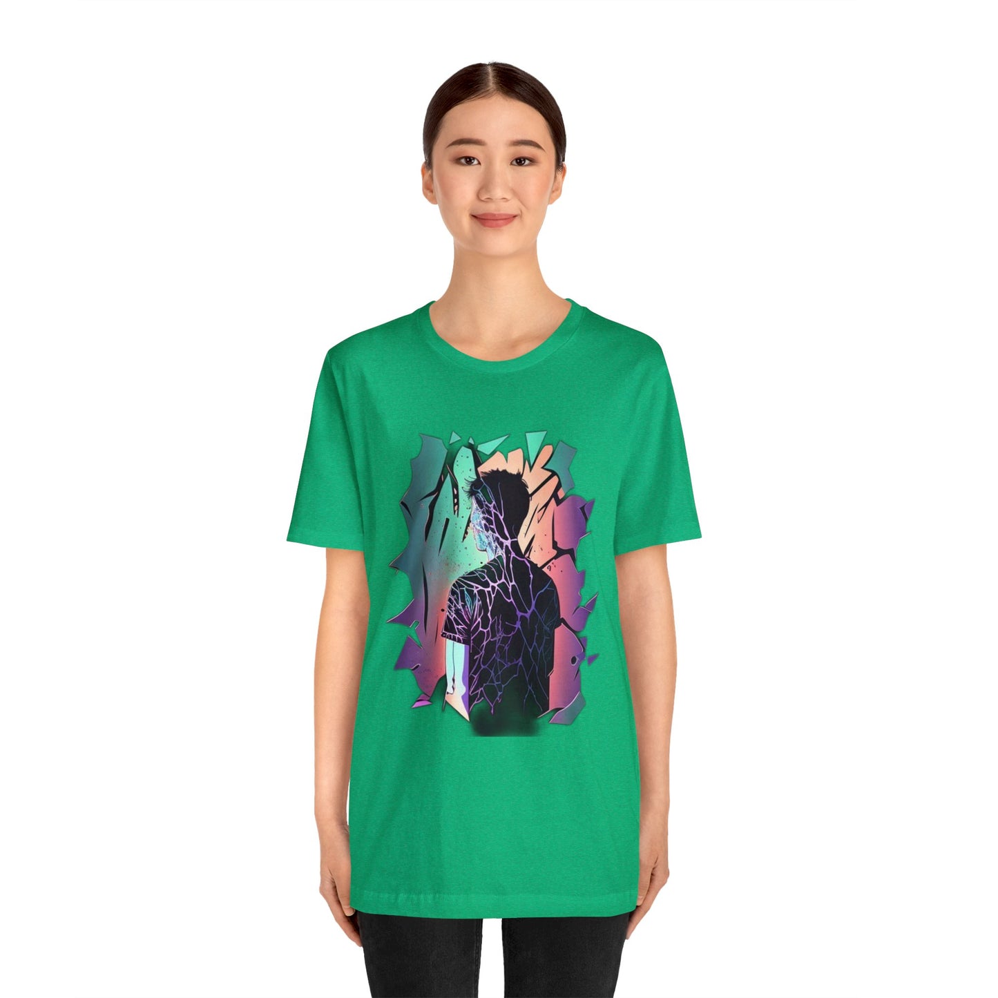 introspective trippy colorful Unisex Jersey Short Sleeve Tee