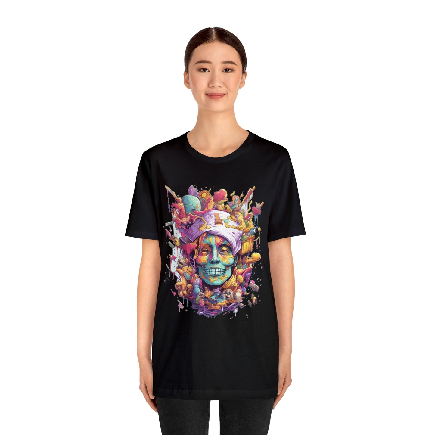 crazy melting trippy colorful Unisex Jersey Short Sleeve Tee